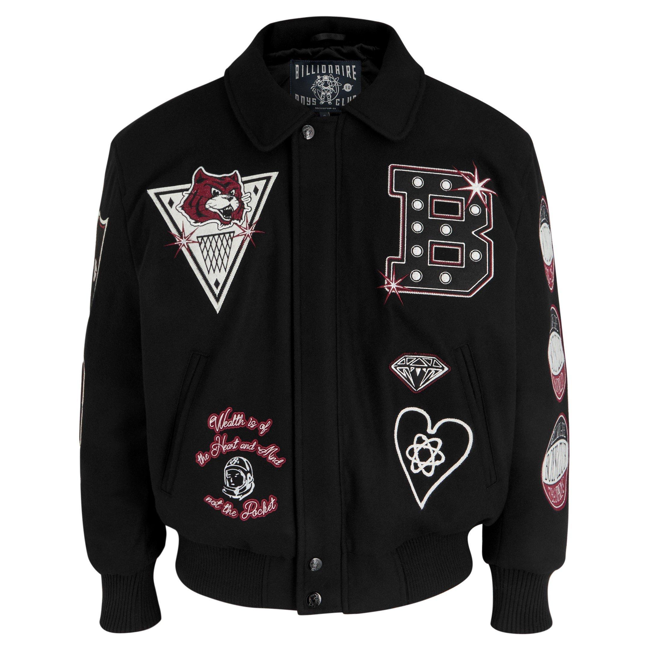 BLACK - Billionaire Boys Club - BBC ALUMNI COLLARED VARSITY JA