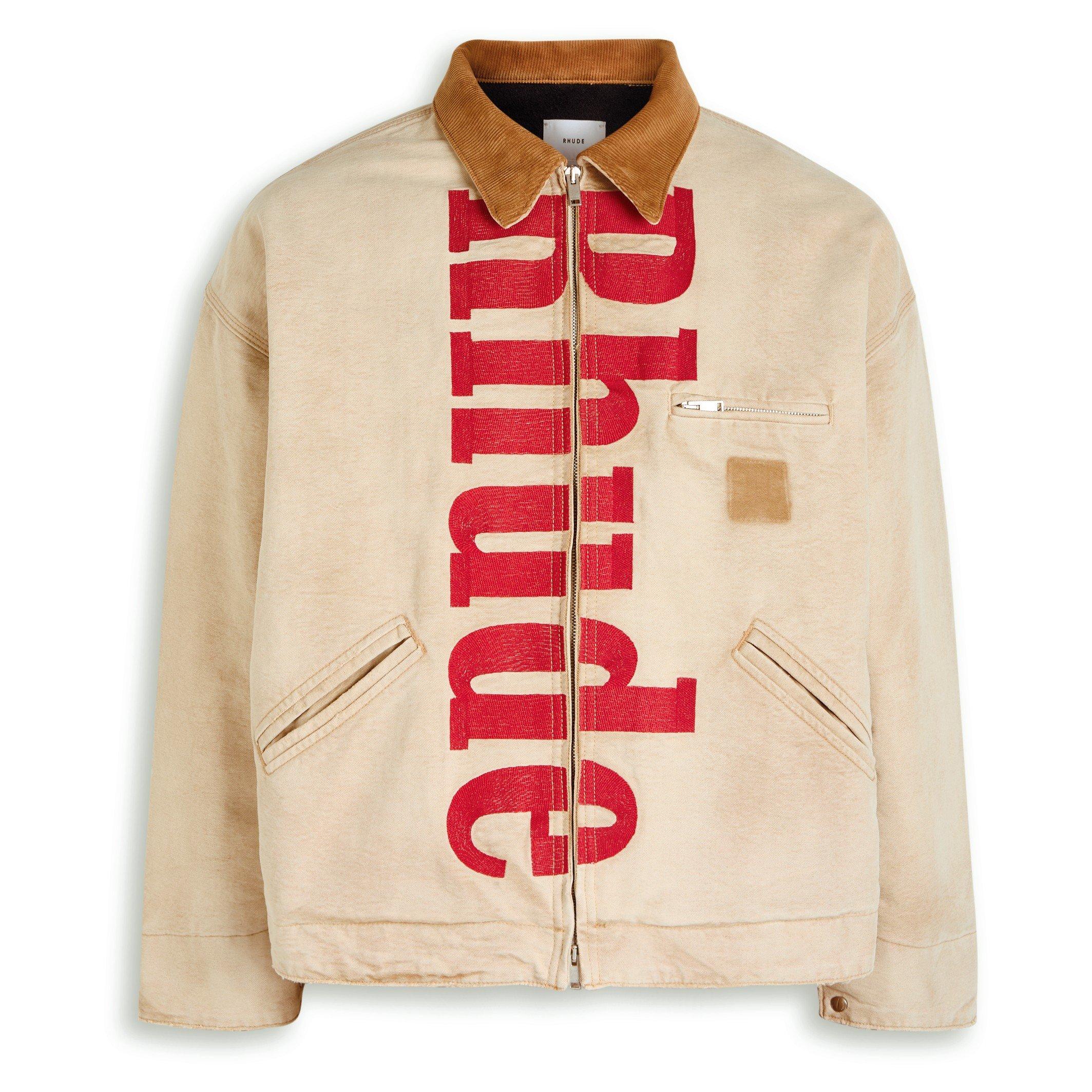 Rhude 남성 RH 로고 코튼 바른 자켓