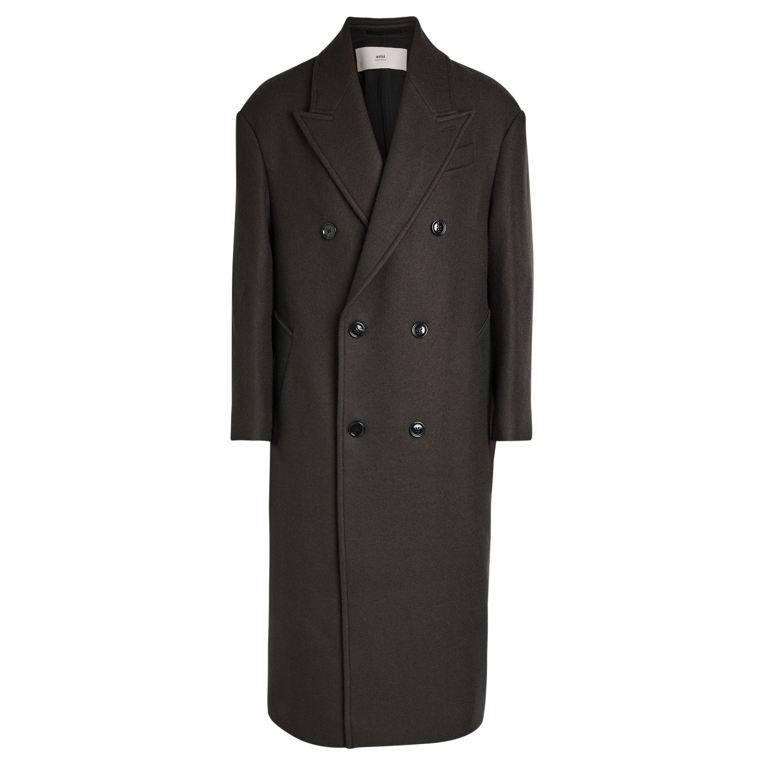 ANTHRACITE - AMI Paris - AMI DOUBLE BREASTED LONG COAT