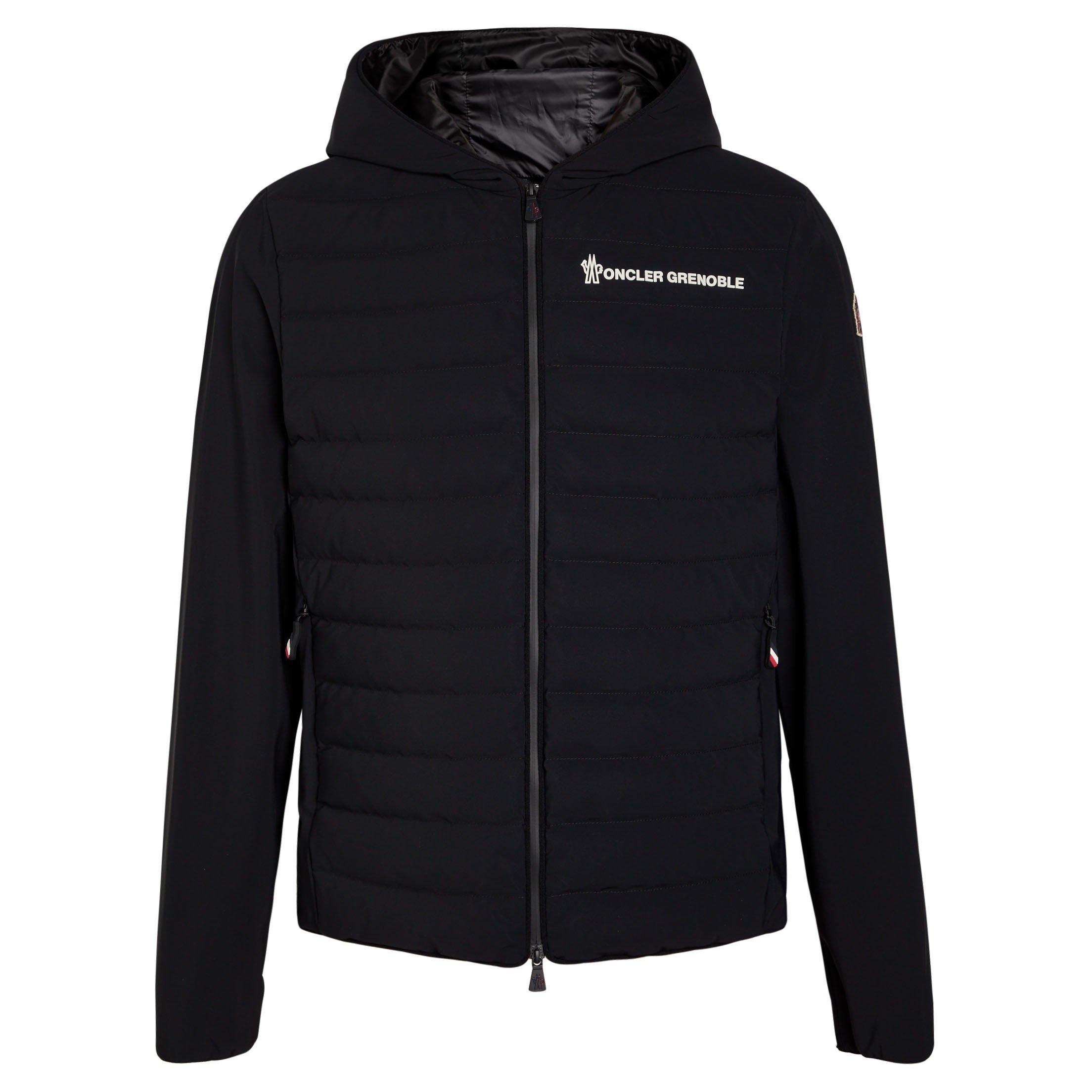BLACK - Moncler Grenoble - MG QUILT FRONT HOOD MID LAYER - 1
