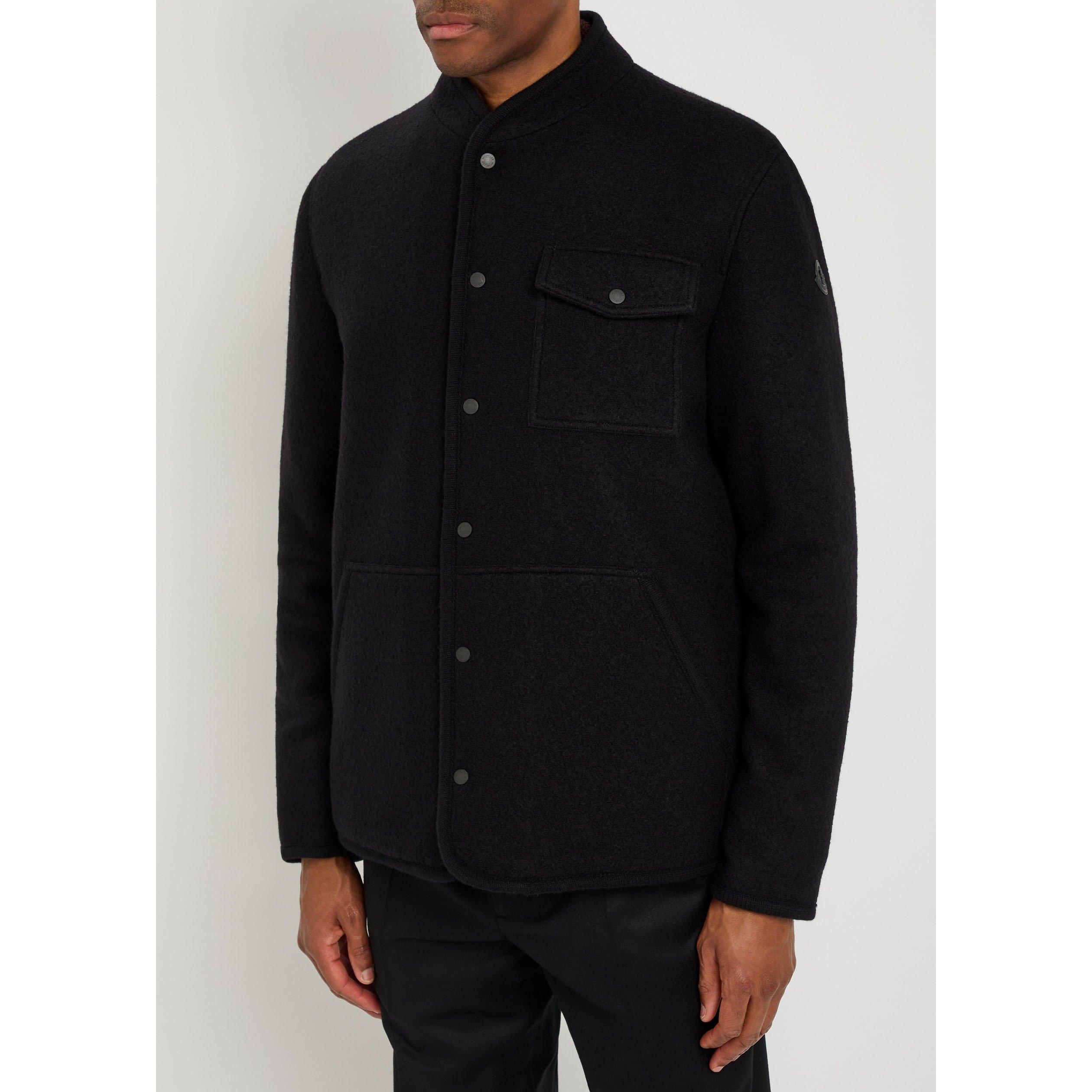 BLACK - Moncler - Men's Boiled Wool Overshirt - 2