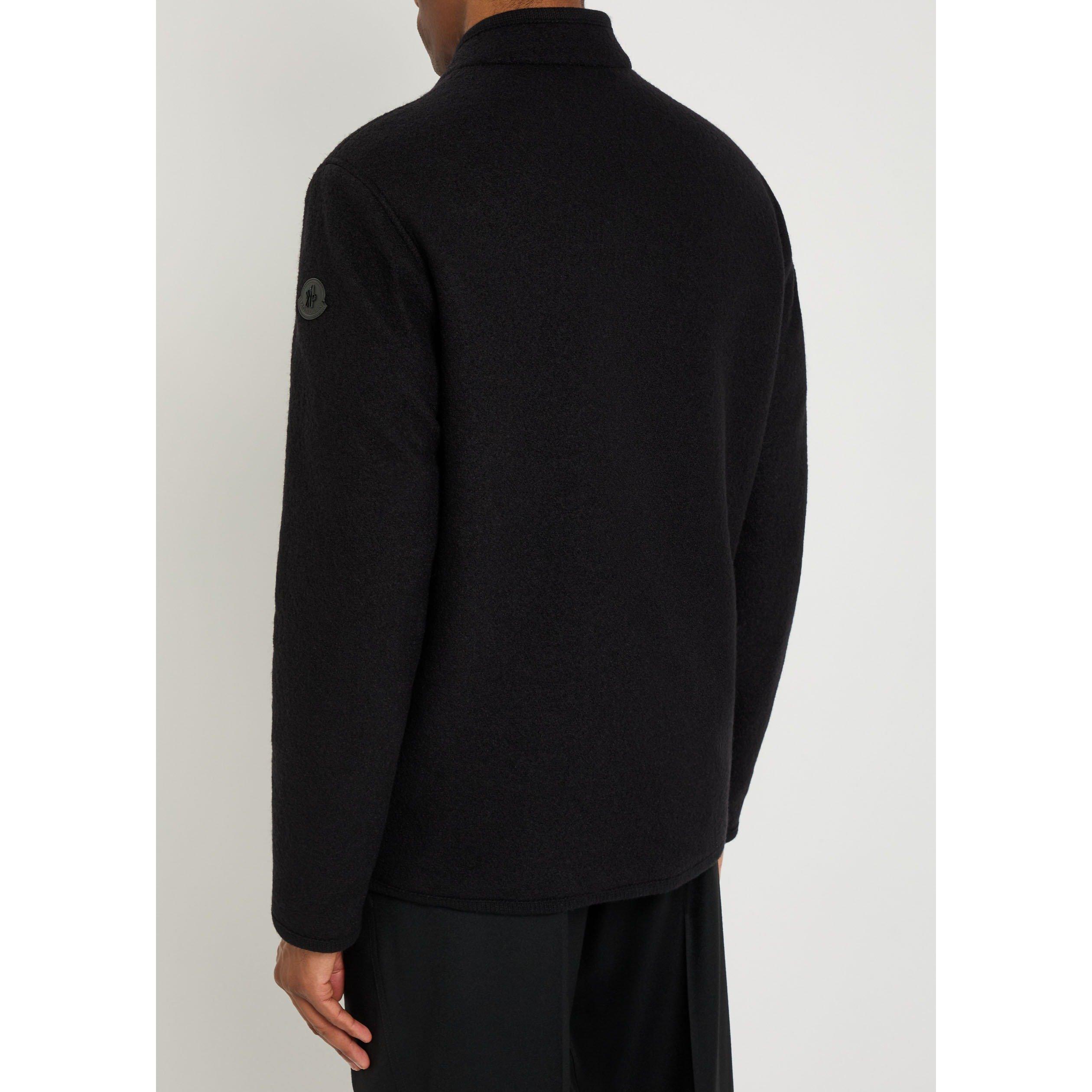 BLACK - Moncler - Men's Boiled Wool Overshirt - 3