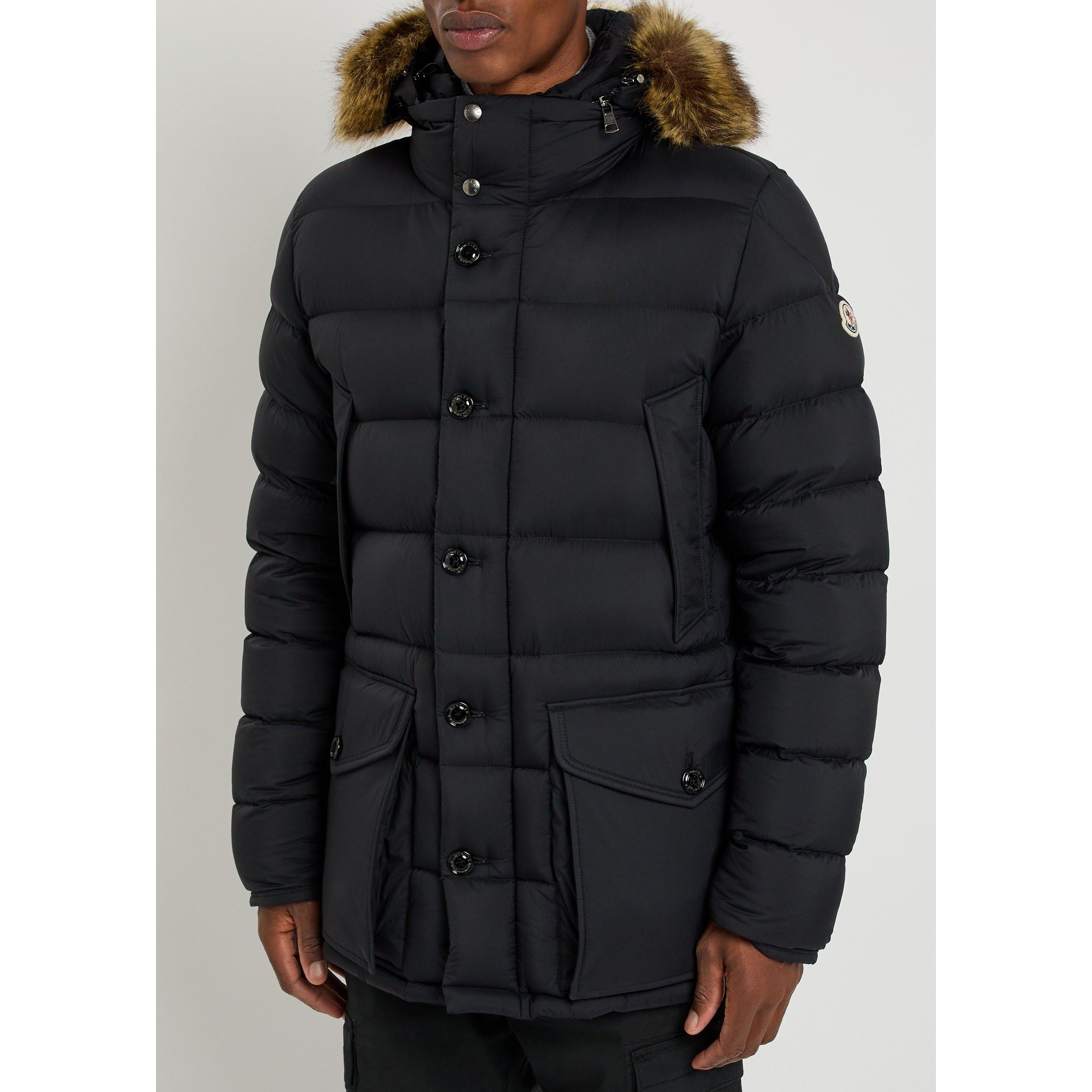 BLACK - Moncler - Men's Clunye Faux Fur Down Jacket - 2