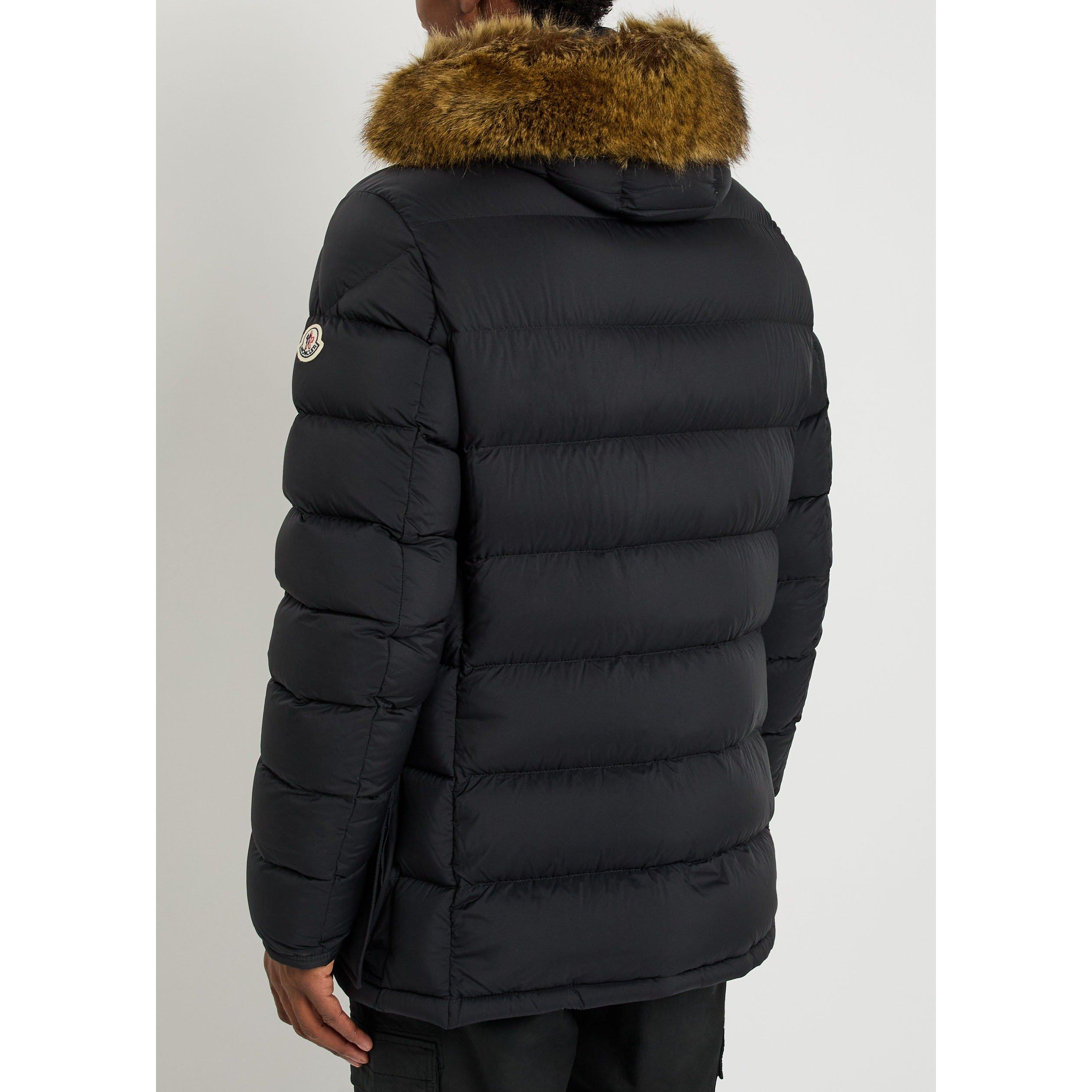 BLACK - Moncler - Men's Clunye Faux Fur Down Jacket - 3