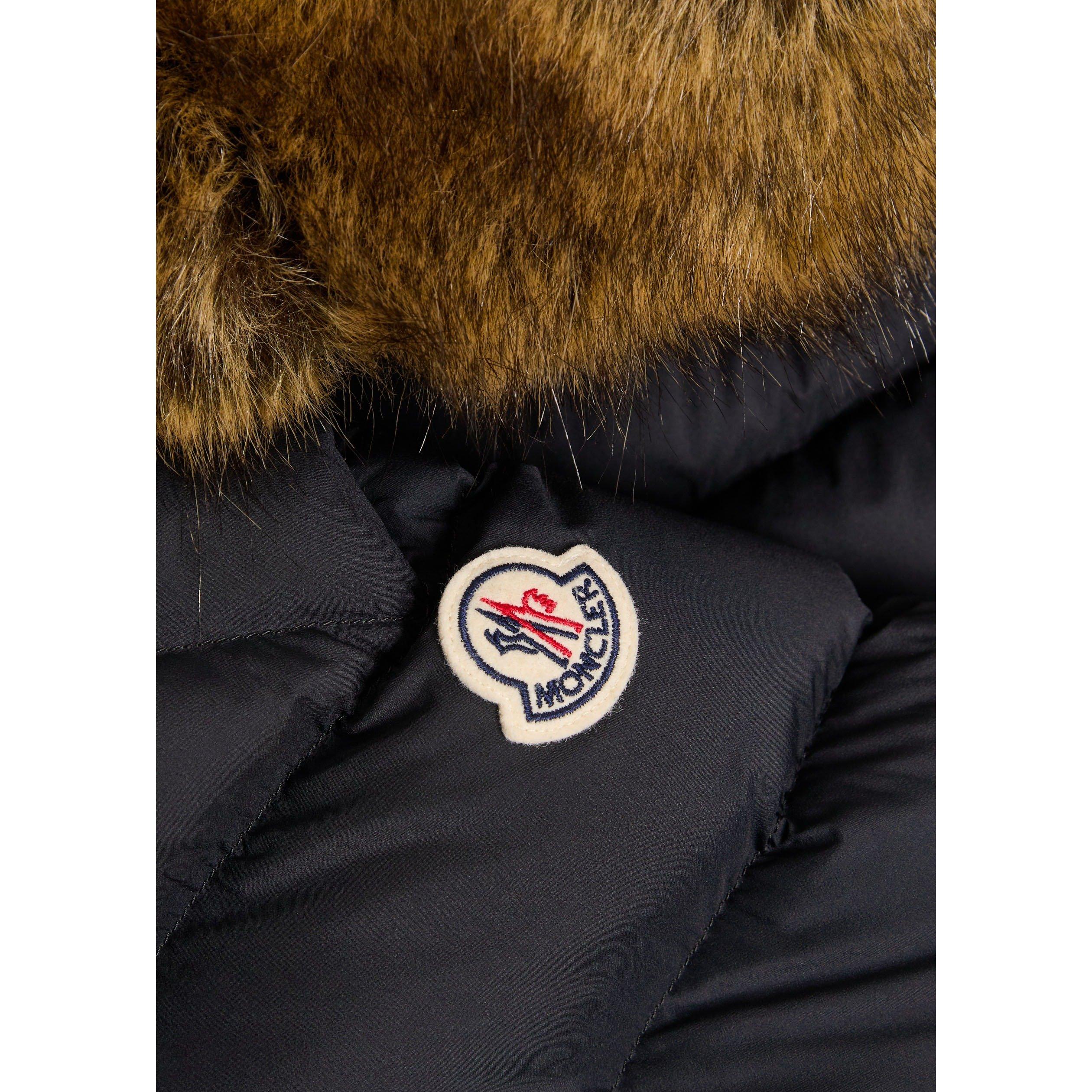 BLACK - Moncler - Men's Clunye Faux Fur Down Jacket - 4