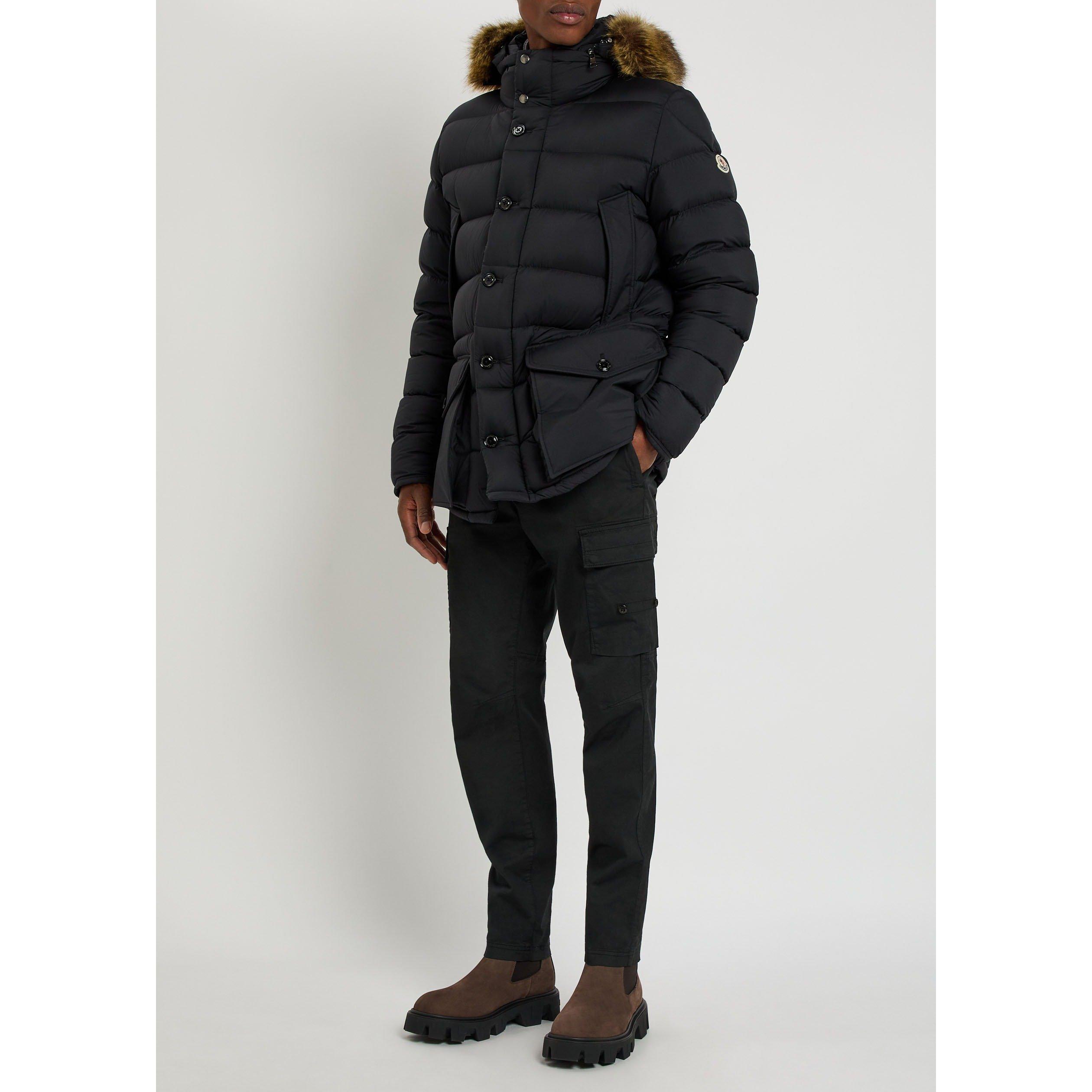 BLACK - Moncler - Men's Clunye Faux Fur Down Jacket - 5