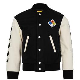 Off White Juniors Varsity Bomber