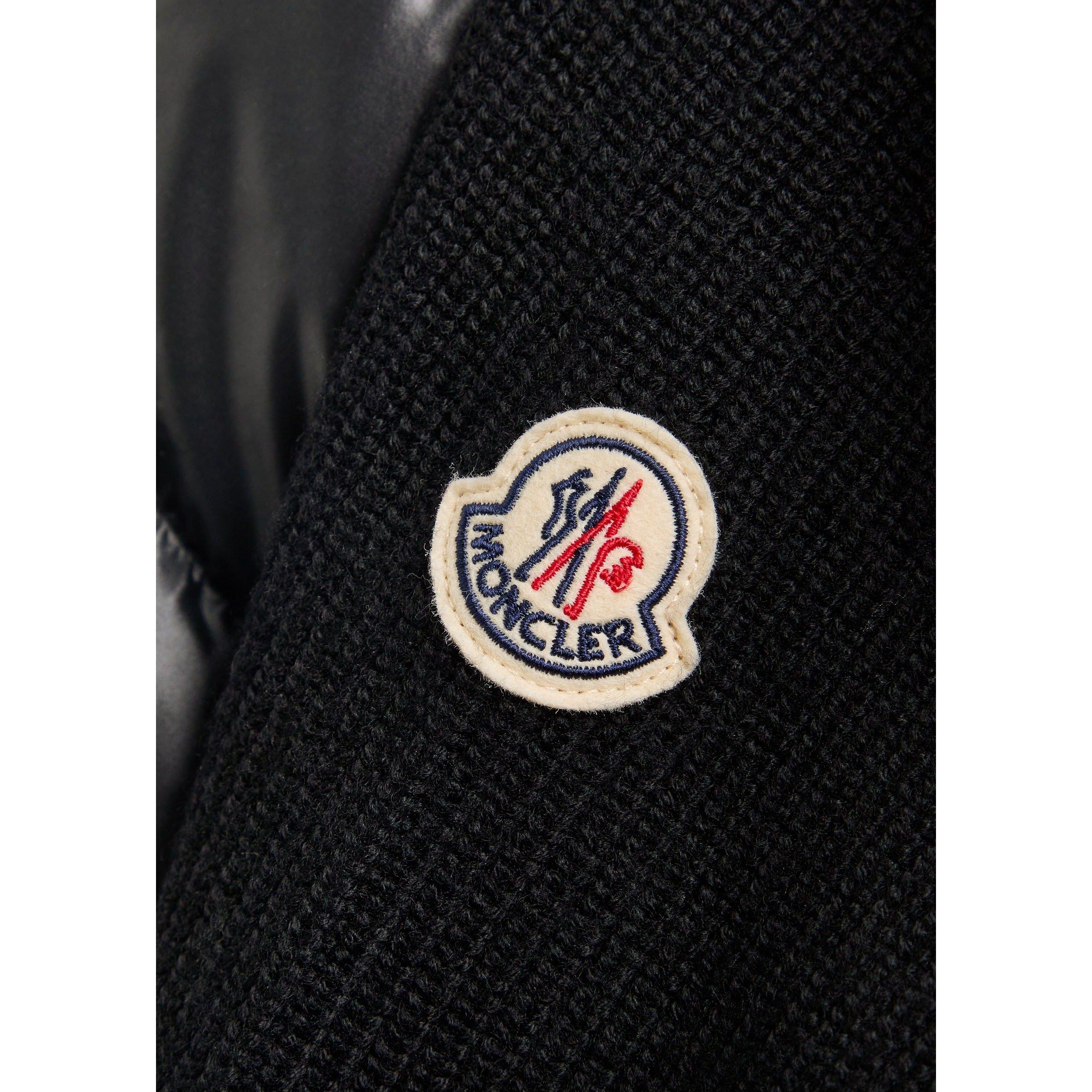 BLACK - Moncler - MON QUILT FRONT HOOD KNIT - 4