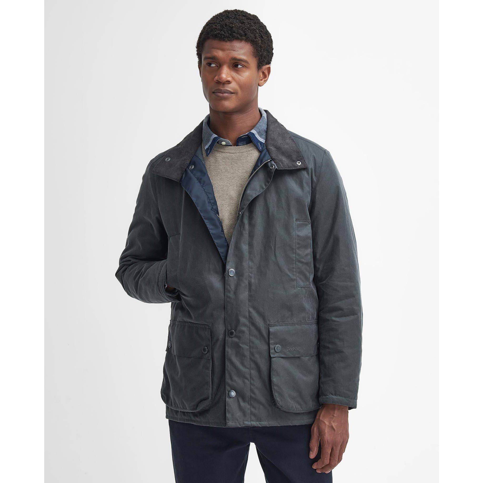 Grey GY51 - Barbour - Men's Beaufort Waxed Mac Quilted Wax Jacket - 1