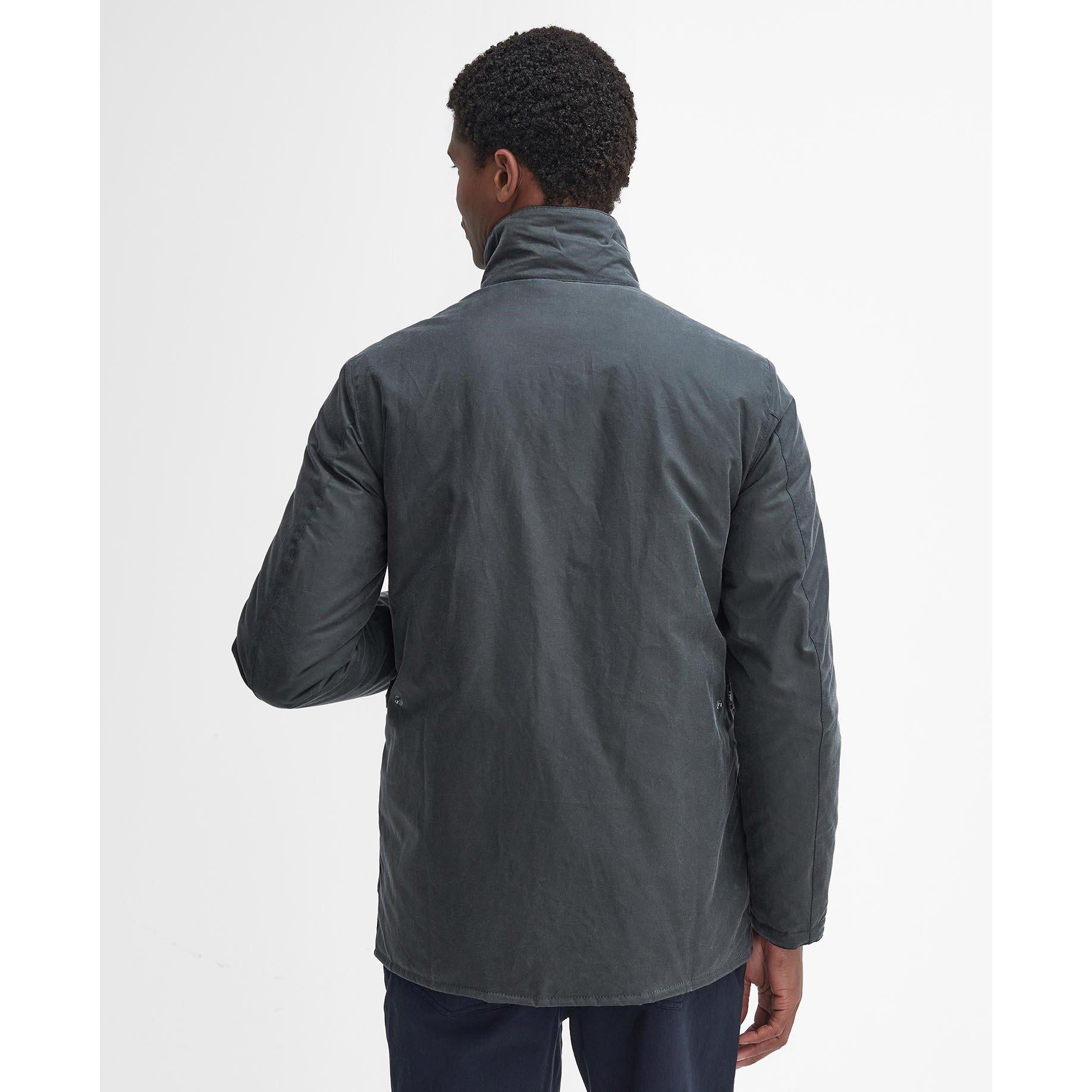 Grey GY51 - Barbour - Men's Beaufort Waxed Mac Quilted Wax Jacket - 2