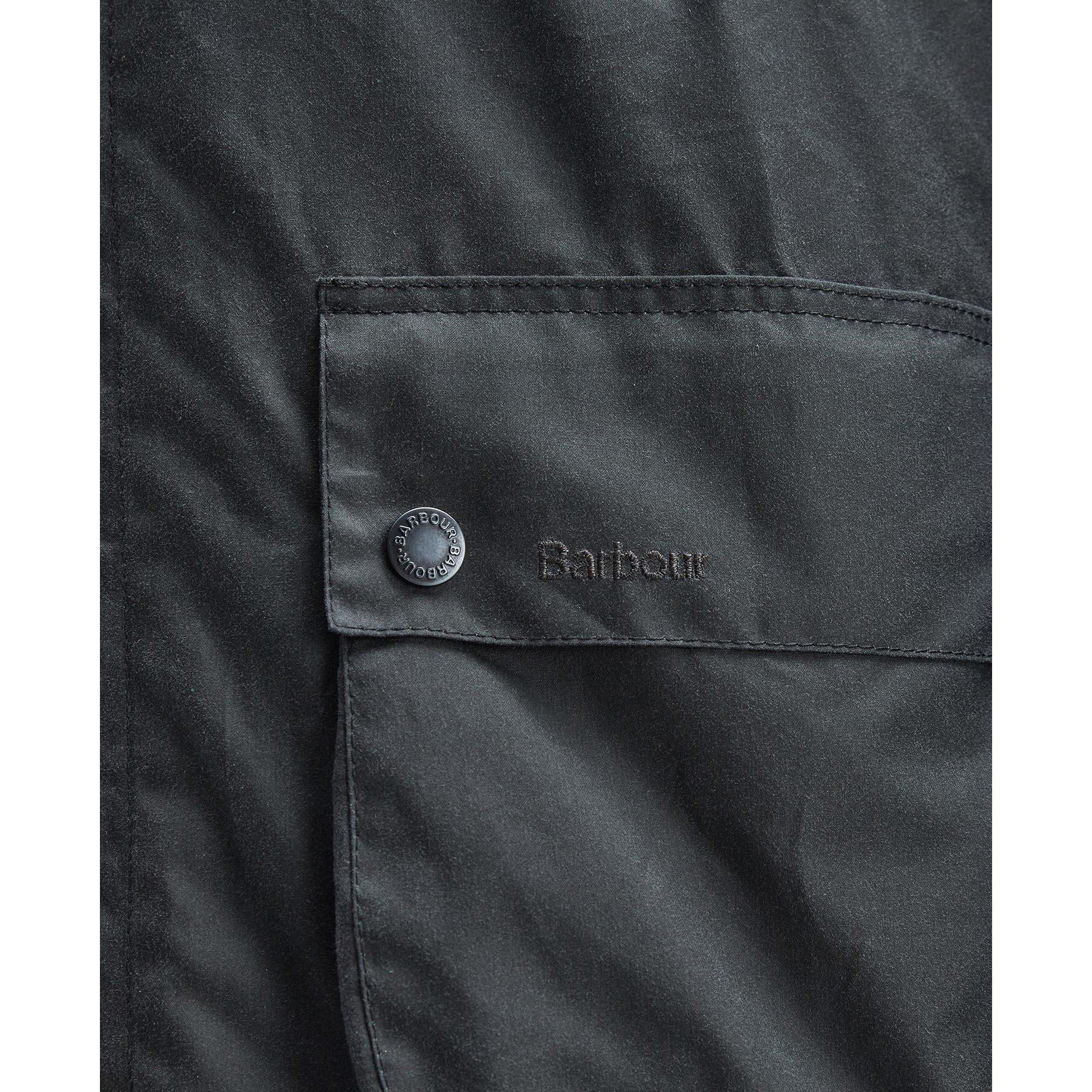 Grey GY51 - Barbour - Men's Beaufort Waxed Mac Quilted Wax Jacket - 6