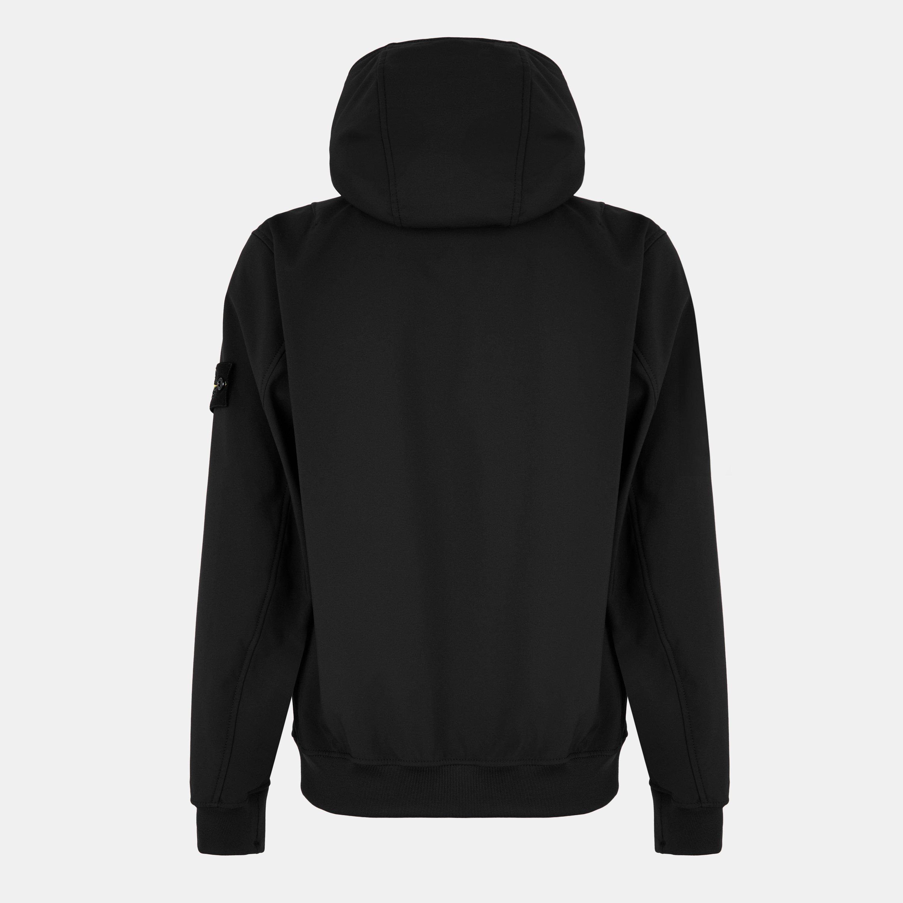 ジャケットその他 Stone  Q0322 Soft Shell-R Hooded Zip-Up Jacket Black Stone Island Q0322 Soft Shell-R Hooded Zip-Up Jacket Black