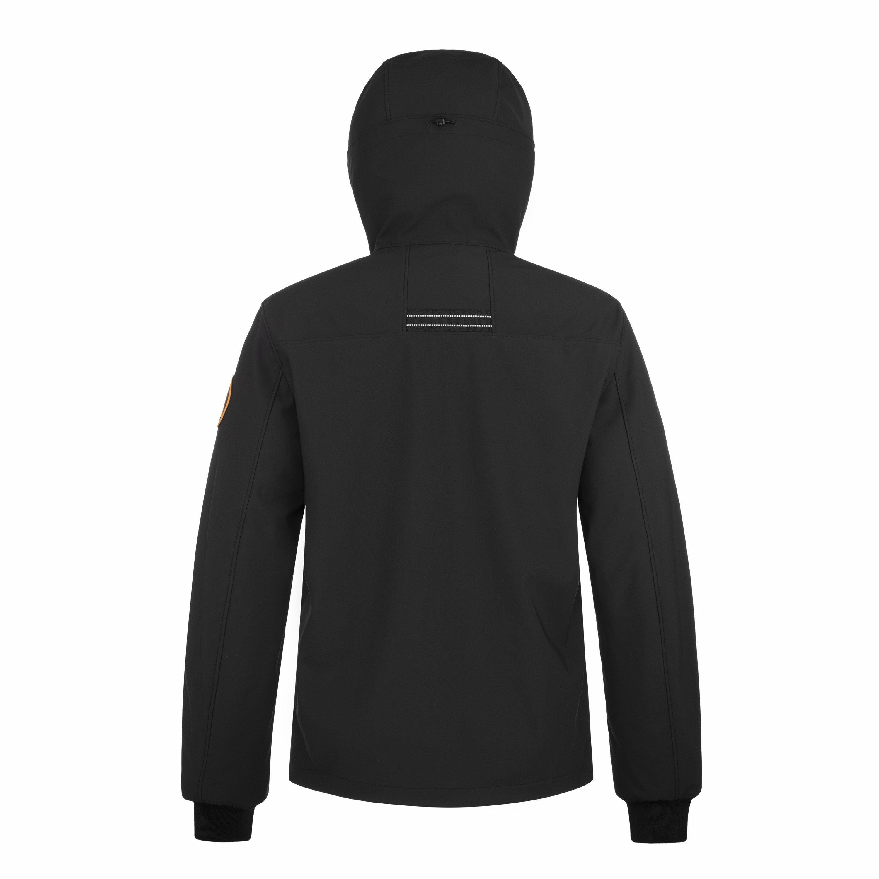 Black - Arctic Army - Men's Bathurst Hooded Long Sleeve Softshell Jacket - 2