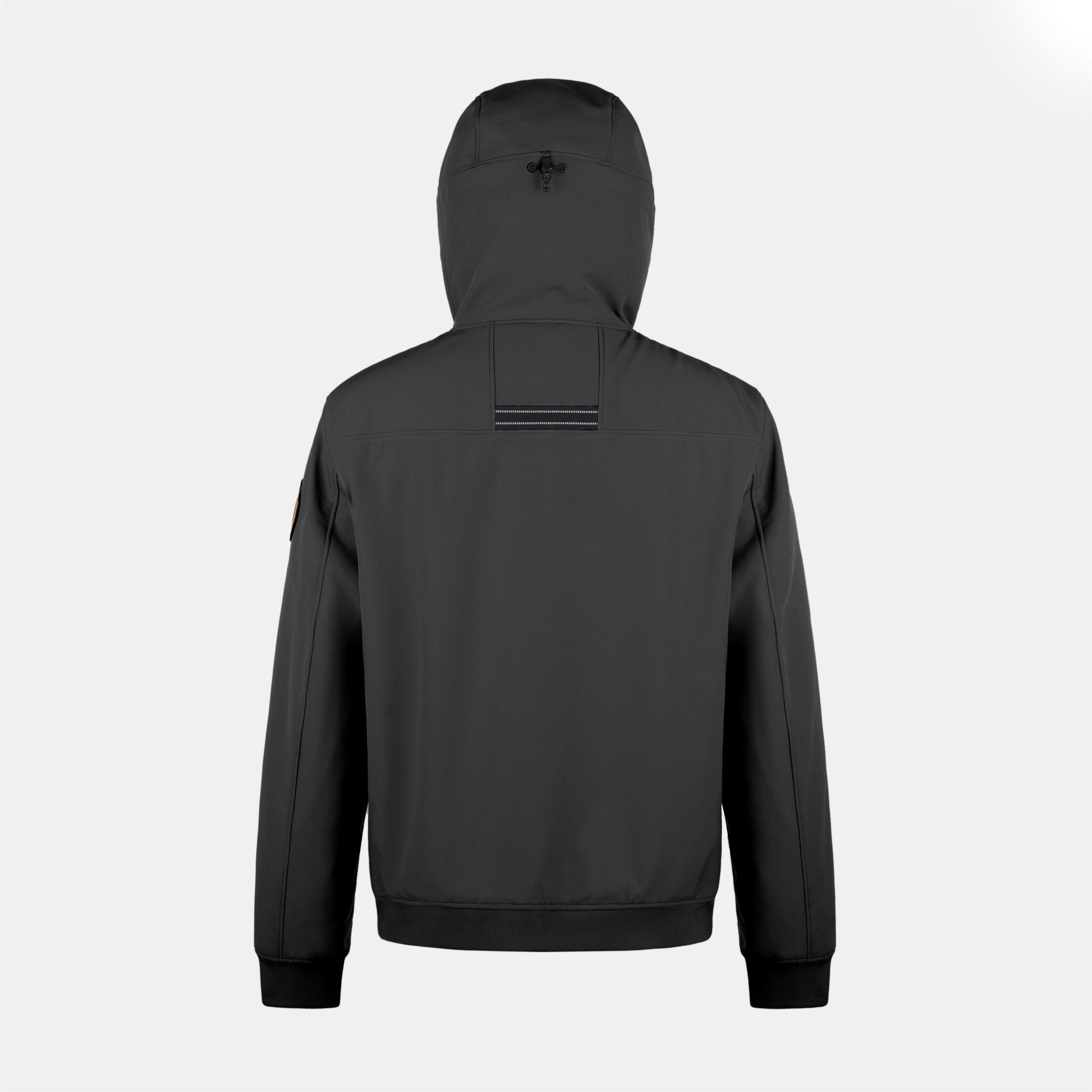 Black - Arctic Army - Men's Bathurst Hooded Long Sleeve Softshell Jacket - 2