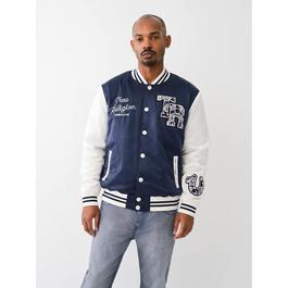 True Religion Navy Good Life Bomber Jacket