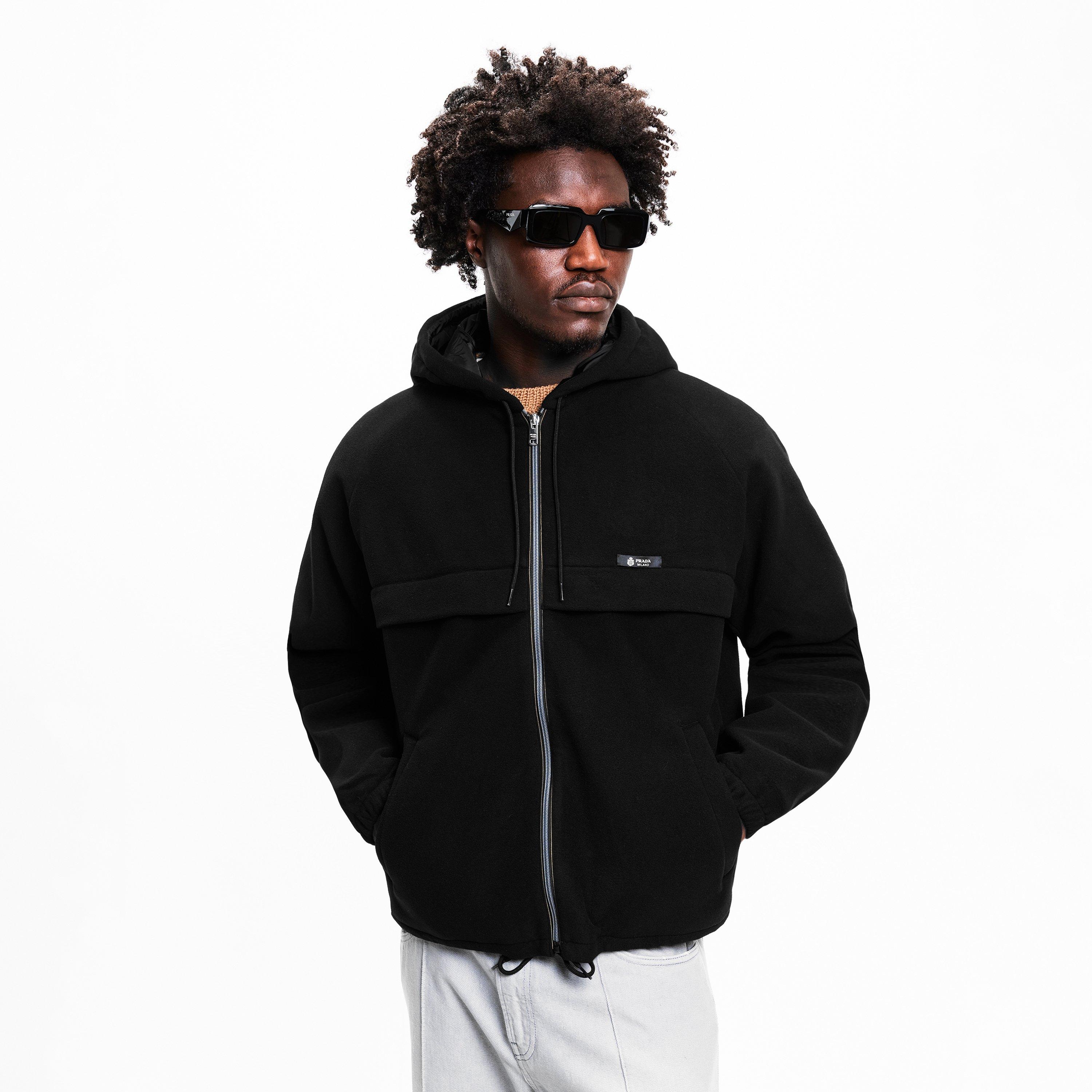 Black - Prada - Prada Logo Hd Zip Sn62 - 3