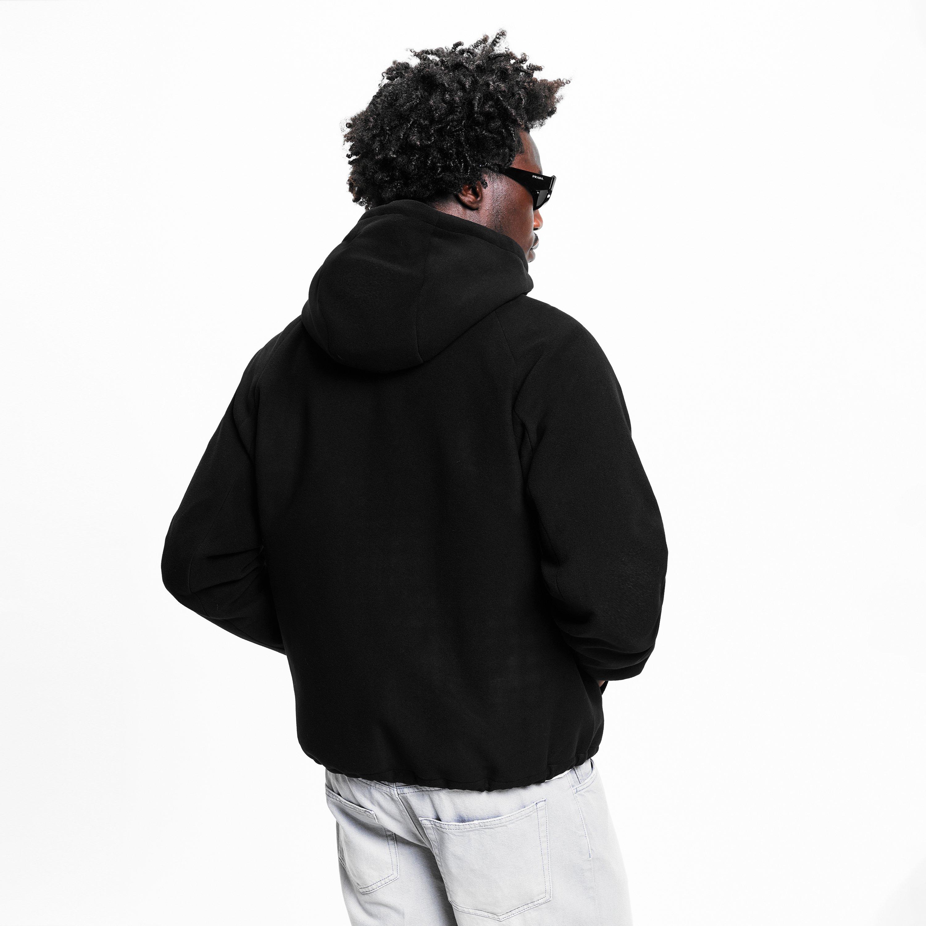 Black - Prada - Prada Logo Hd Zip Sn62 - 4