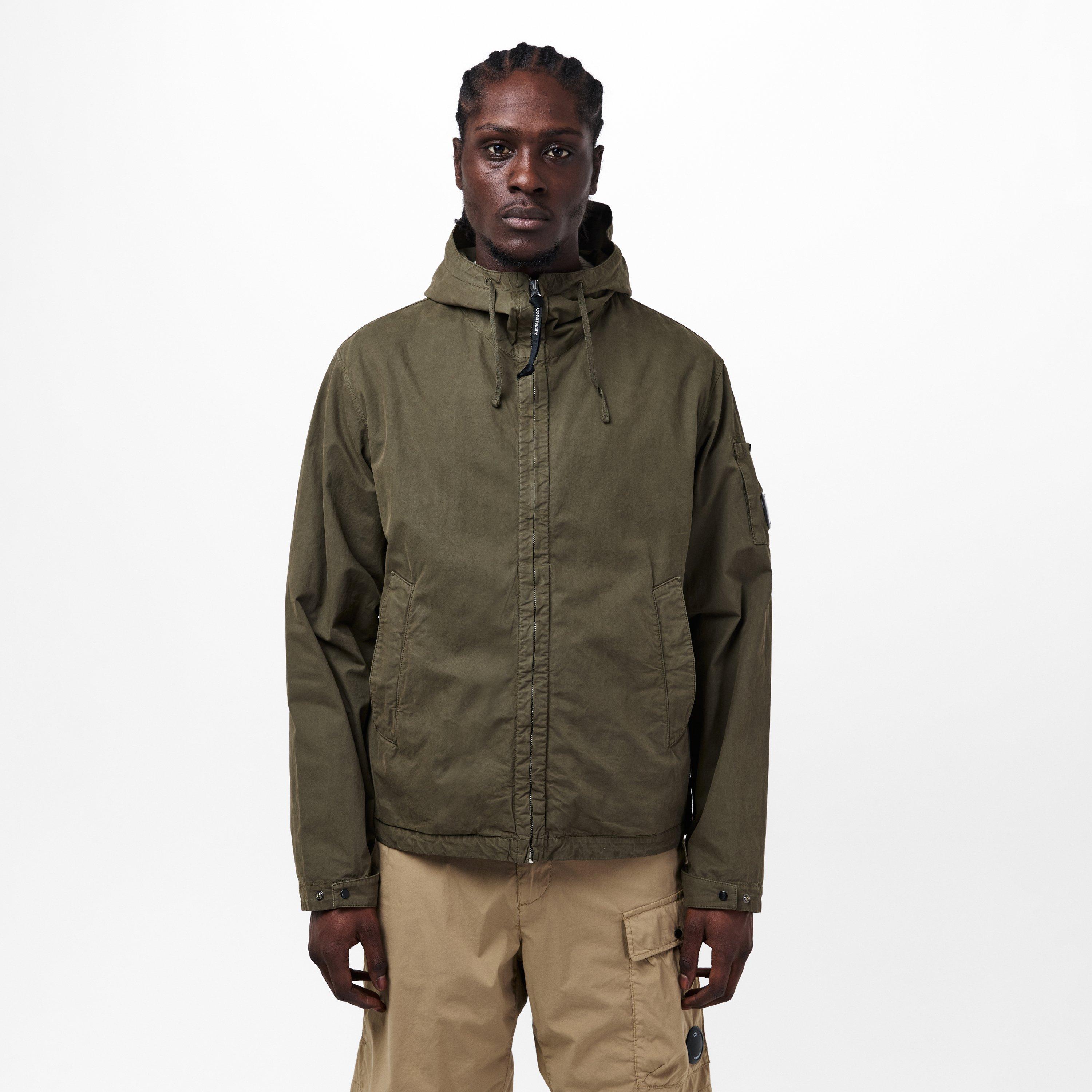 Ivy Green 683 - CP Company - Men's  Garment Dyed Cotton Hooded Full Zip Long Sleeve Overshirt - 3