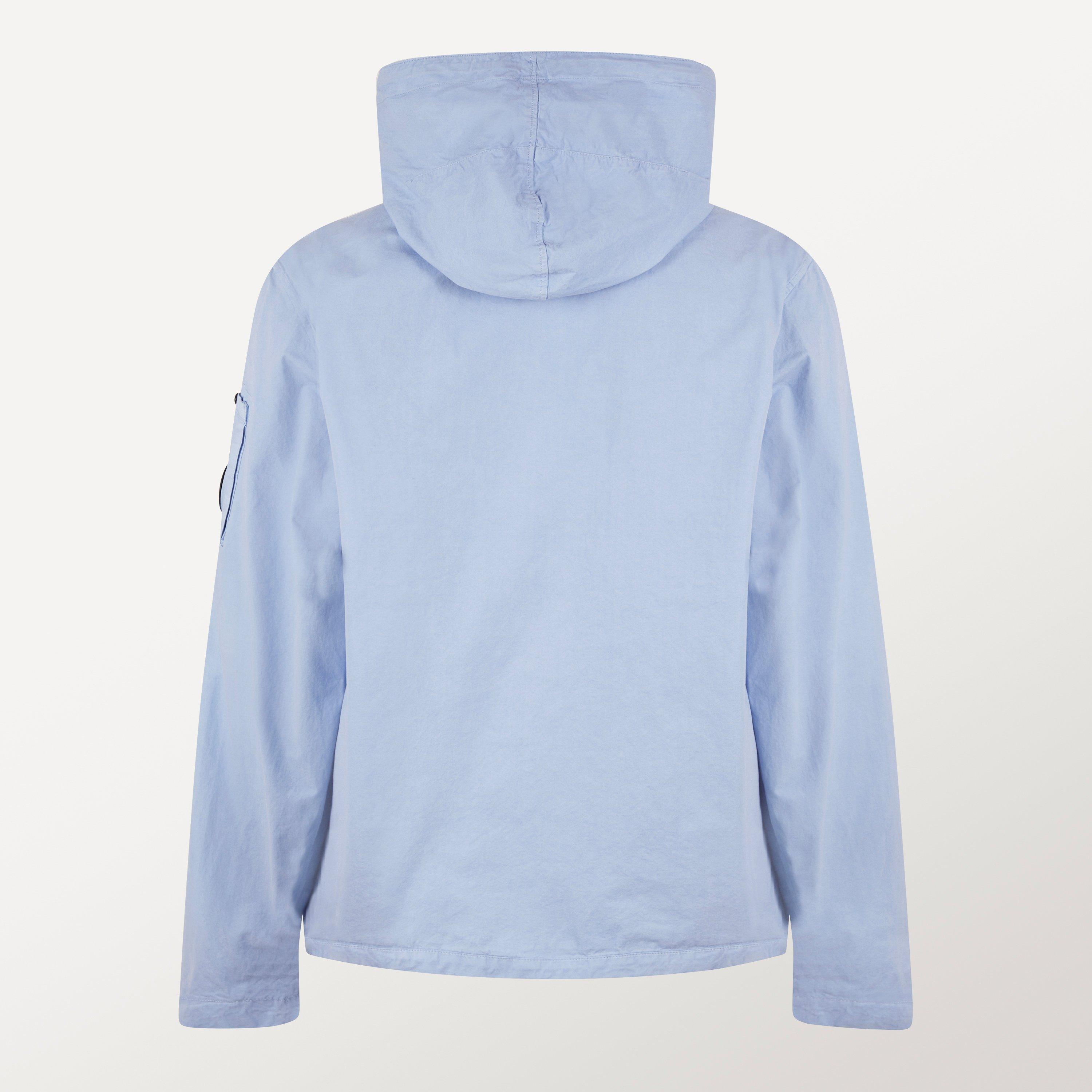 Cerulean 814 - CP Company - Men's  Garment Dyed Cotton Hooded Full Zip Long Sleeve Overshirt - 2