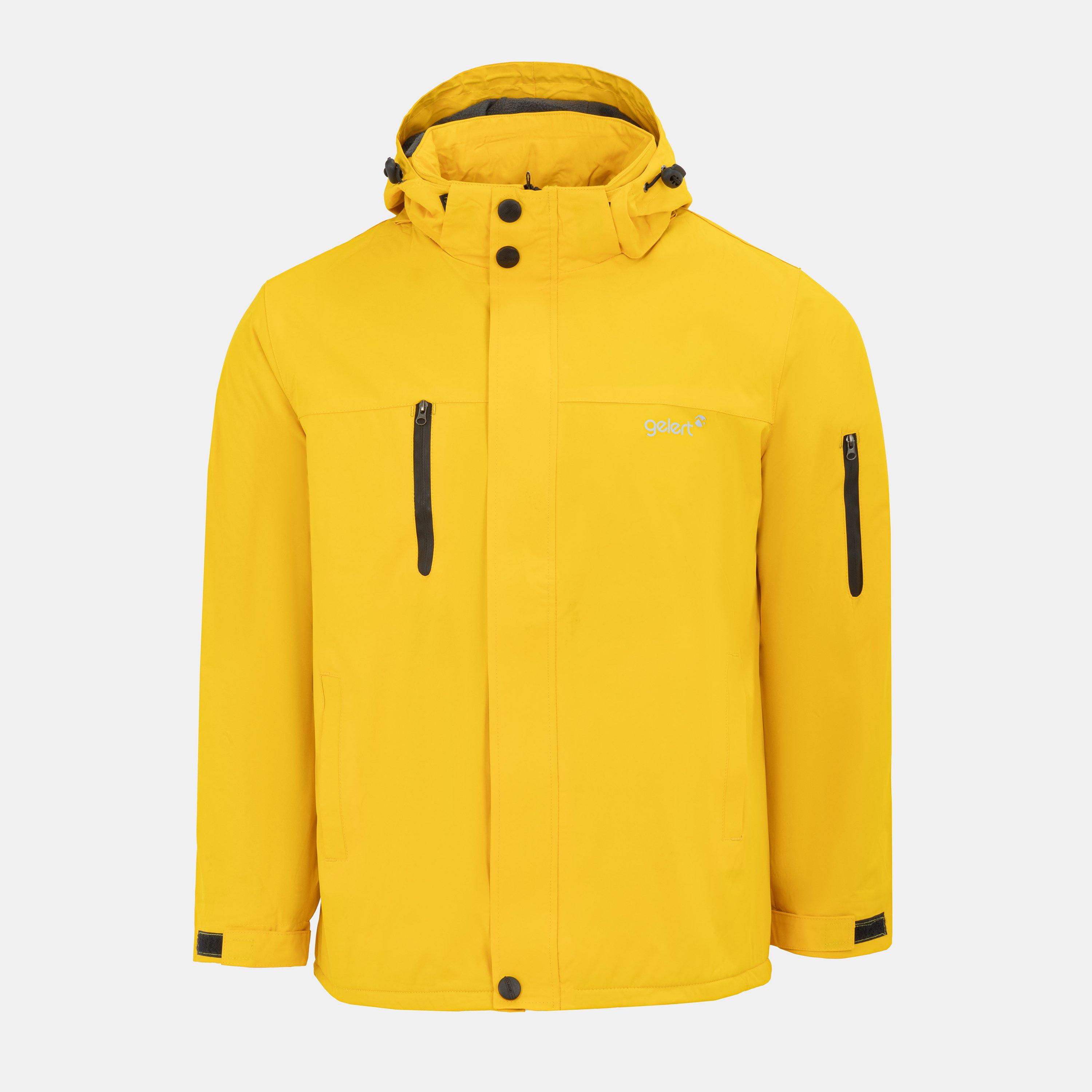 Žuta - Gelert - Men's Fleece Lined Windproof Detachable Hood Parka - 1