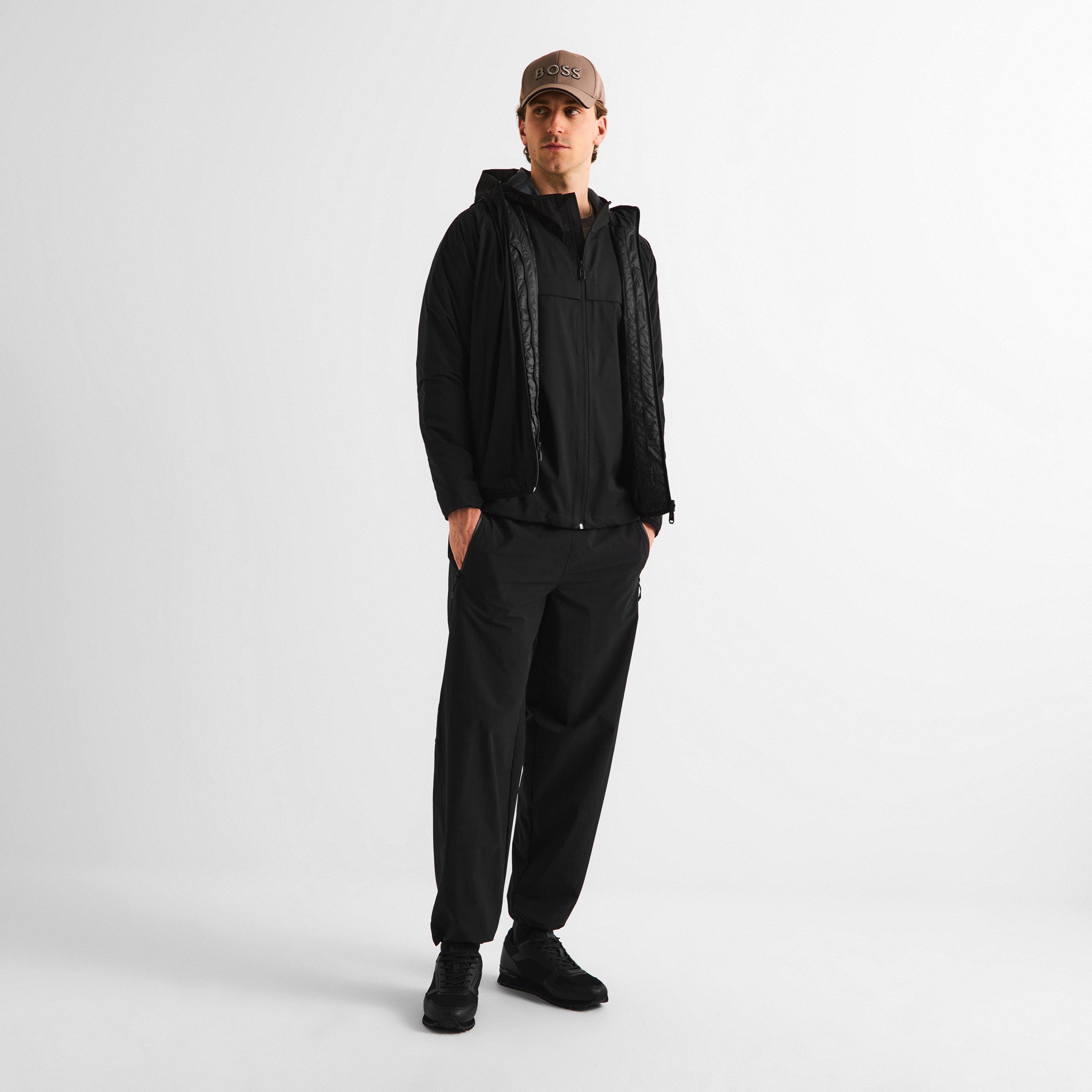 Black 001 - Boss - Mens BOSS GREEN 3-in-1 Hooded Zip-up Jacket with Detachable Inner - 6