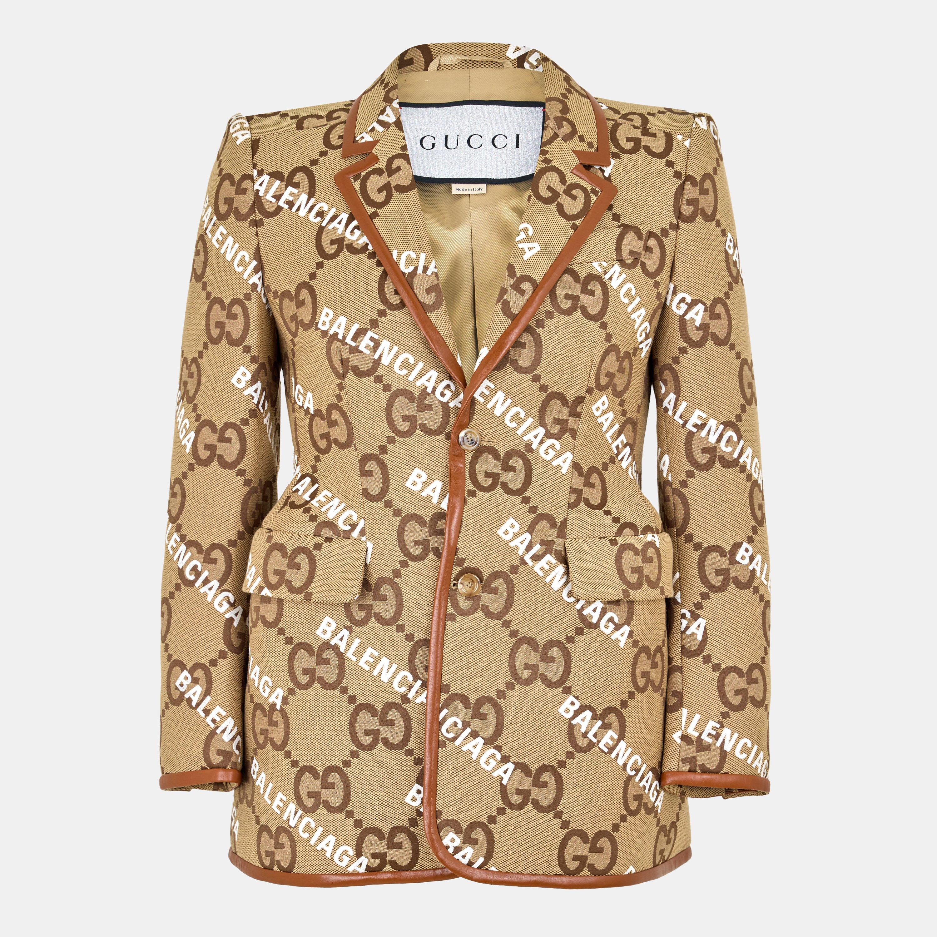 Camel/Ebony/Mix - Gucci - Men's  Weather-Resistant Softshell Jacket - 1