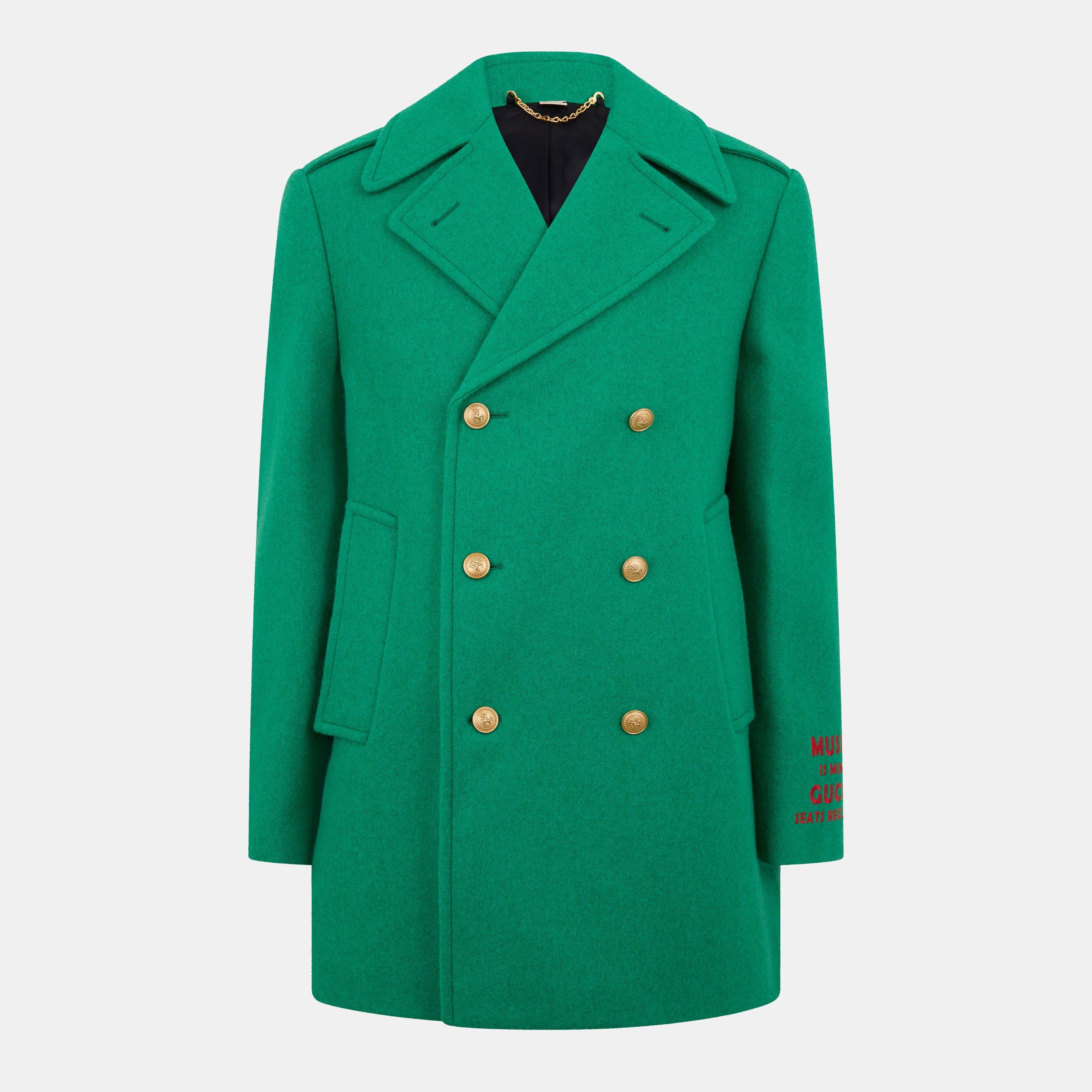 Green - Gucci - Men's Double-Breasted Technical Softshell Jacket - 1