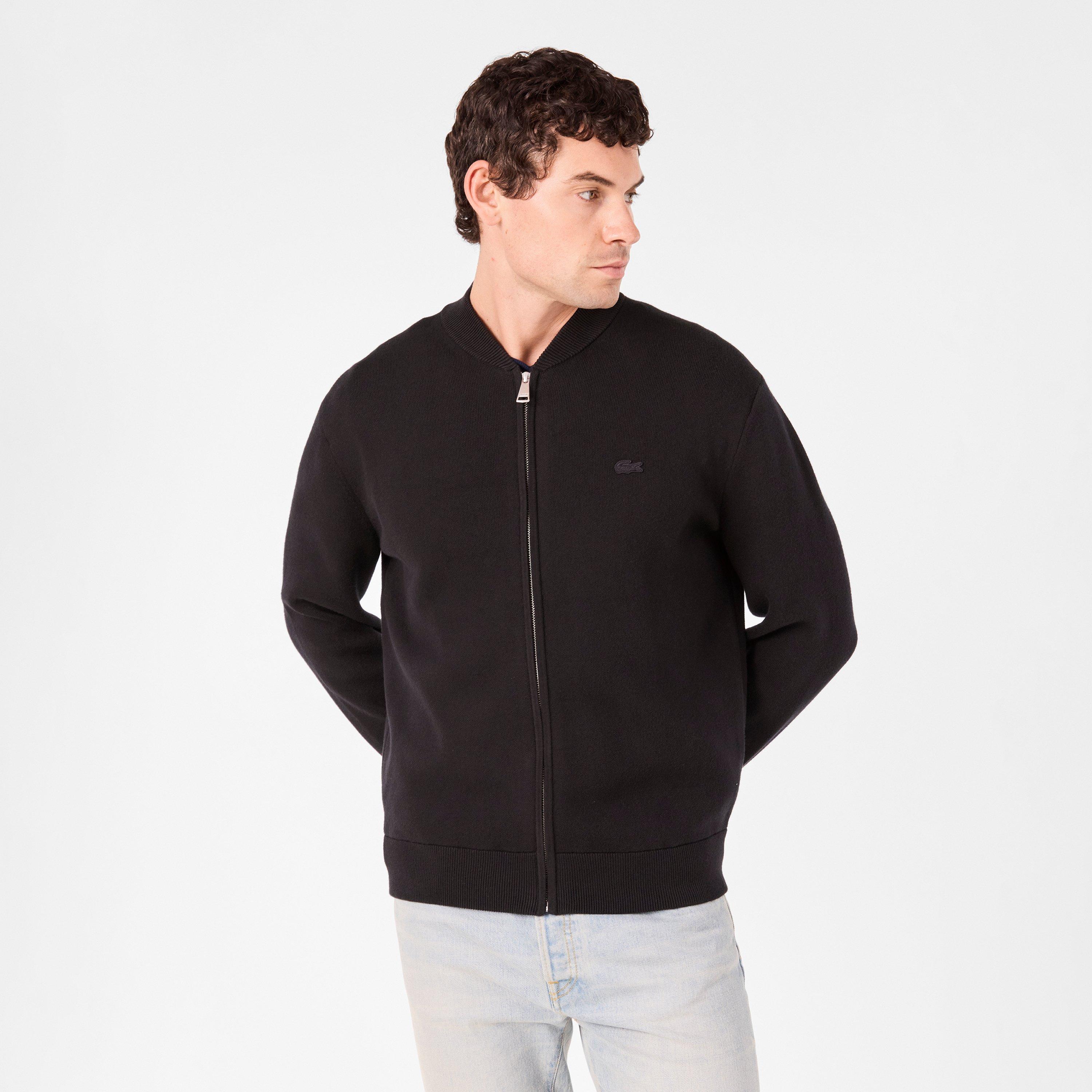 Black 031 - Lacoste - Men's Ribbed Bomber Jacket - 3