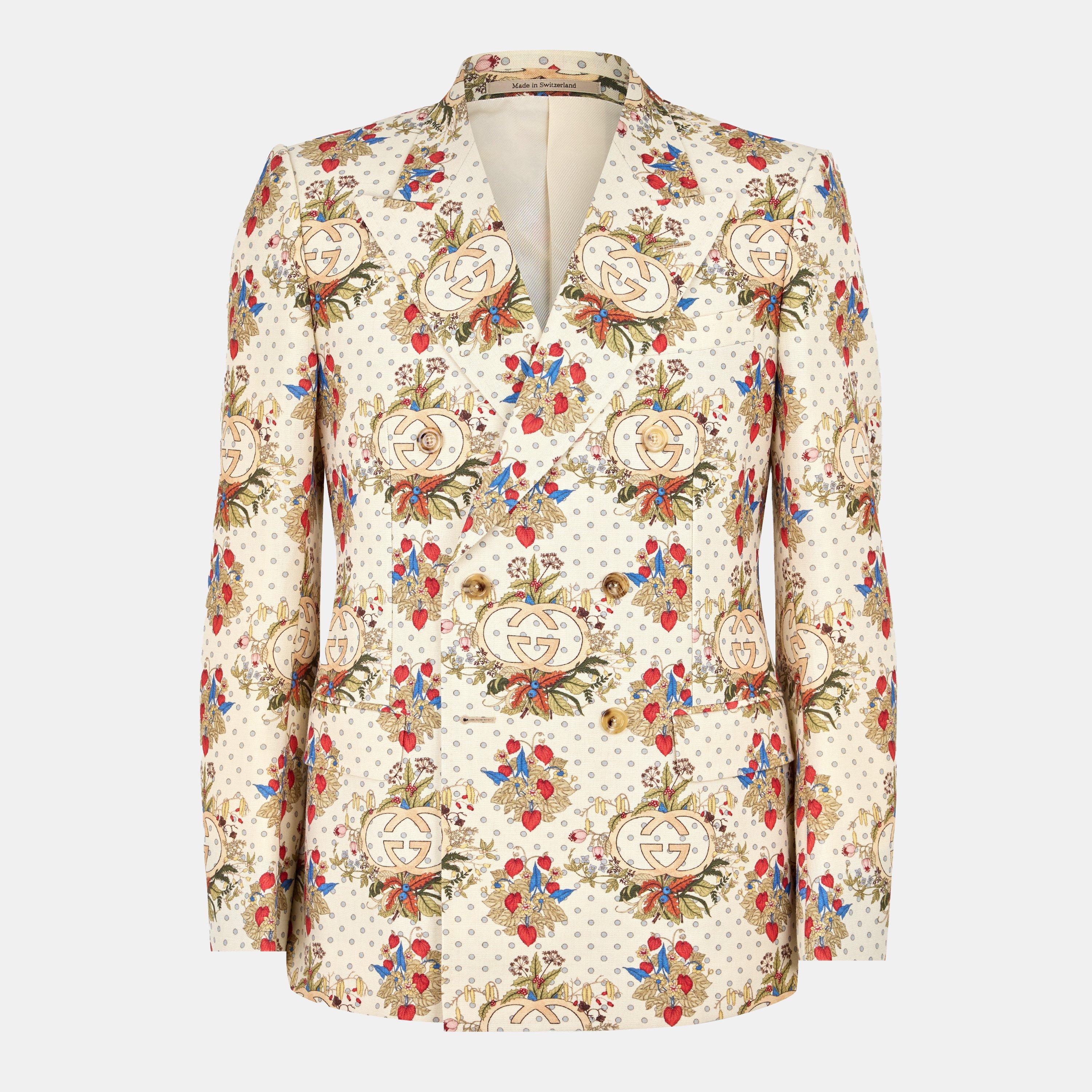 Ivory/Ppy Rd/Mc - Gucci - Men's Weather Resistant Softshell Jacket - 1