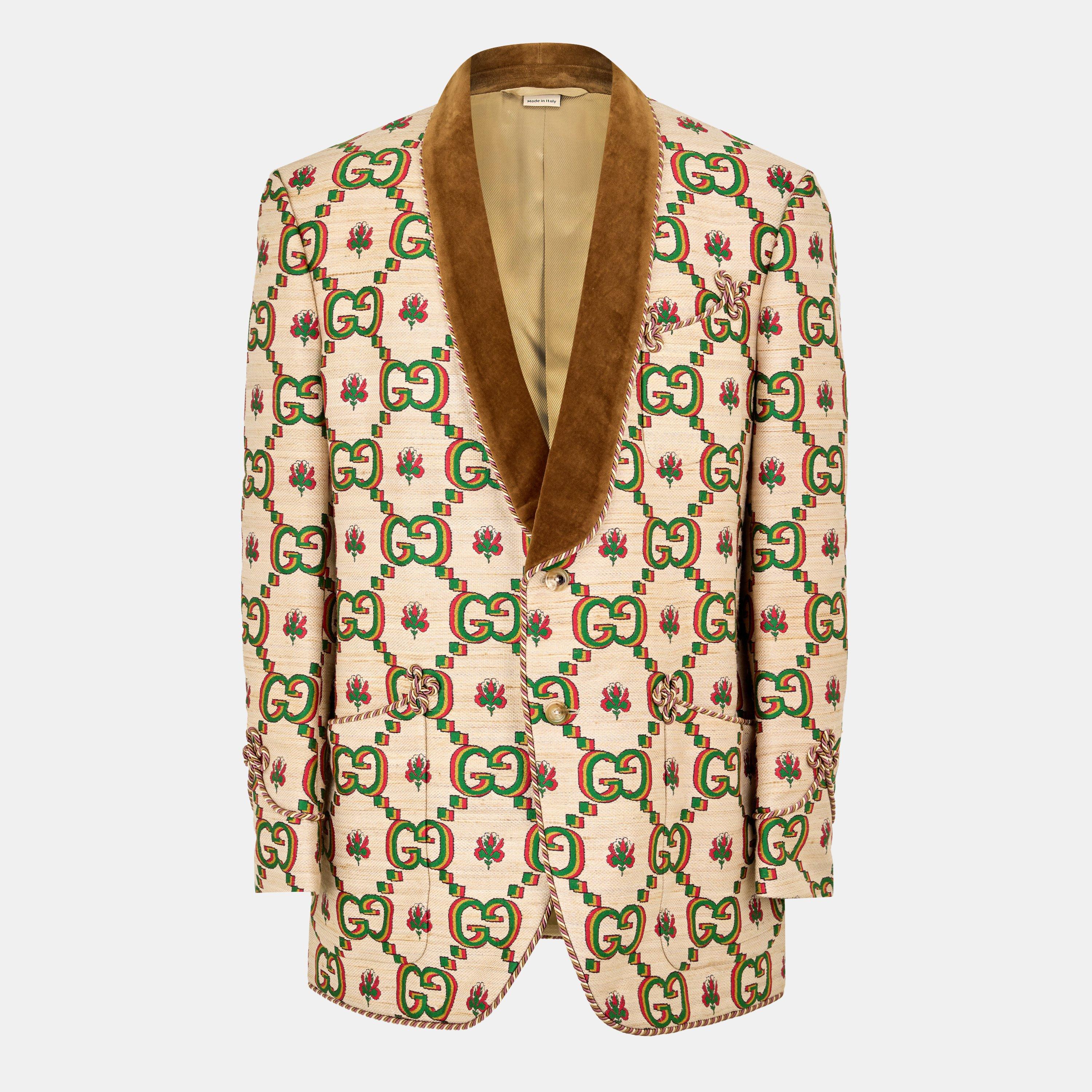 Beige/Red/Mc - Gucci - Men's  Weather-Resistant Softshell Jacket - 1