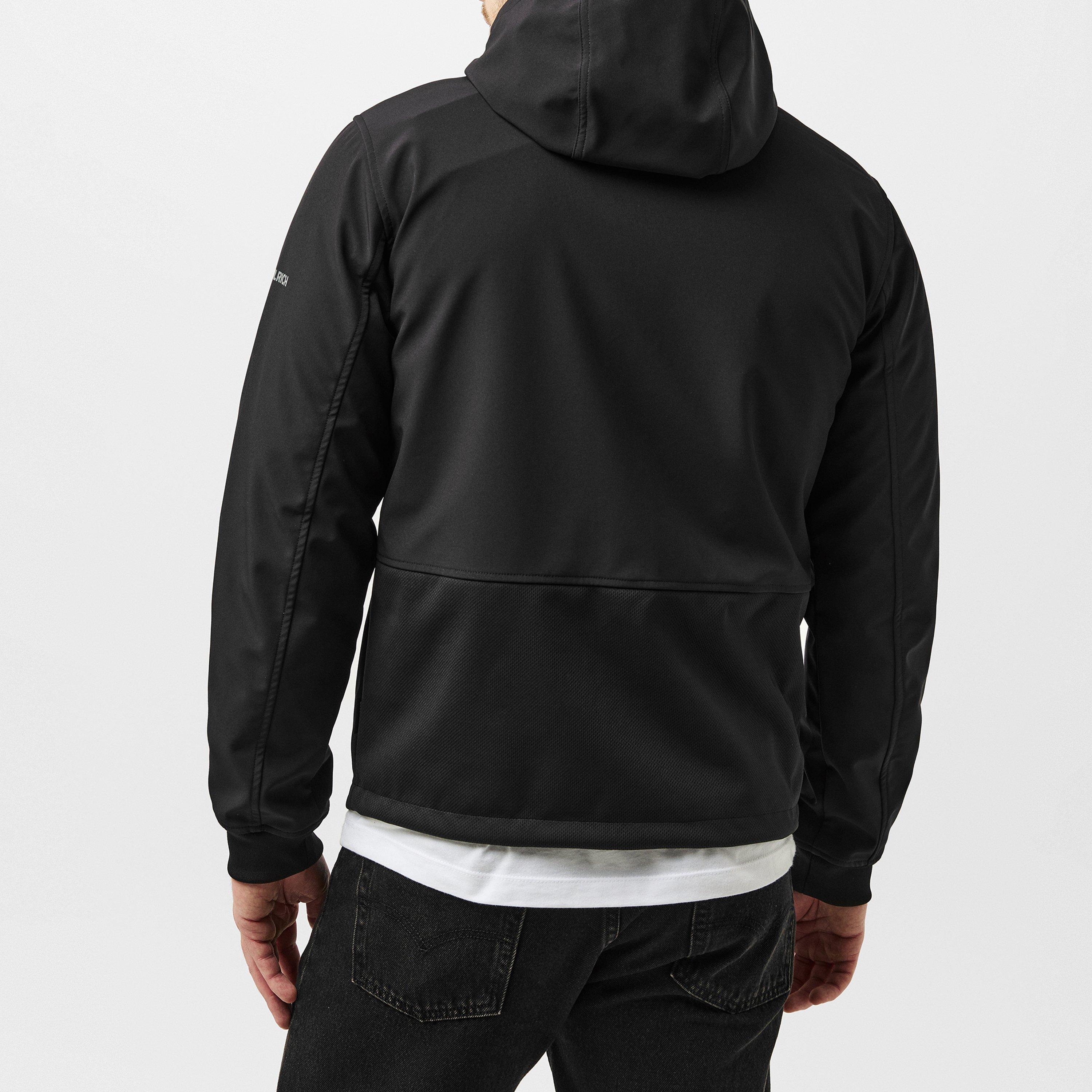 Black - Woolrich - Men's  Hooded Long Sleeve Softshell Jacket - 4