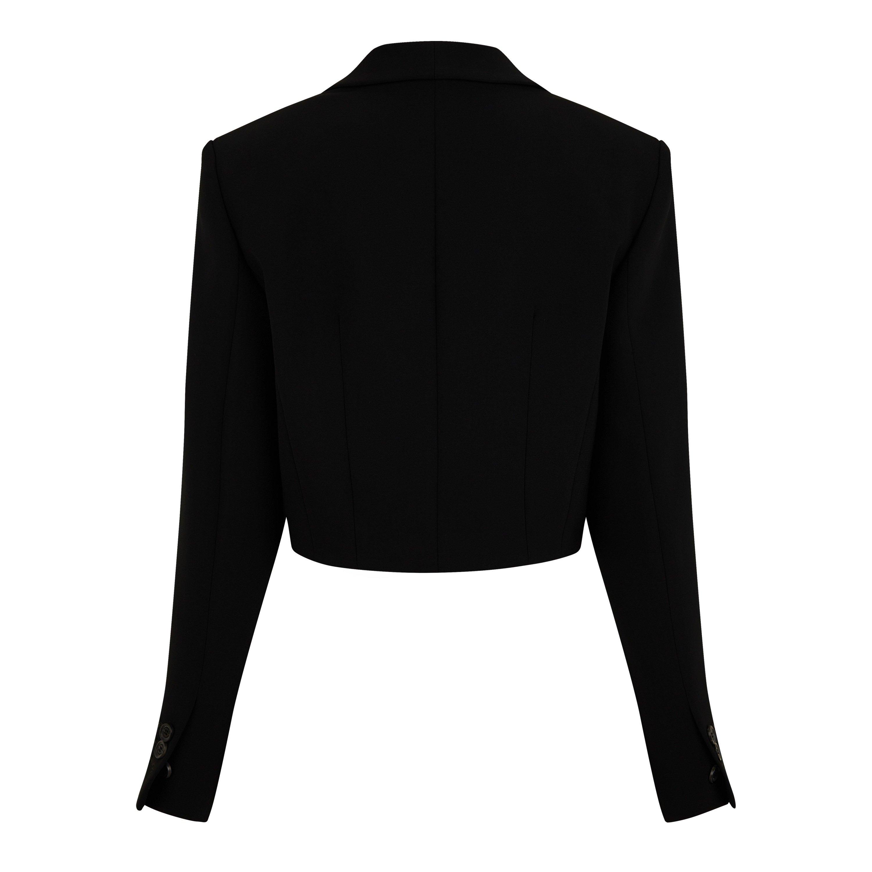 Black - DSquared2 - Women's Jewel Spencer Long Sleeve Cropped Blazer - 6