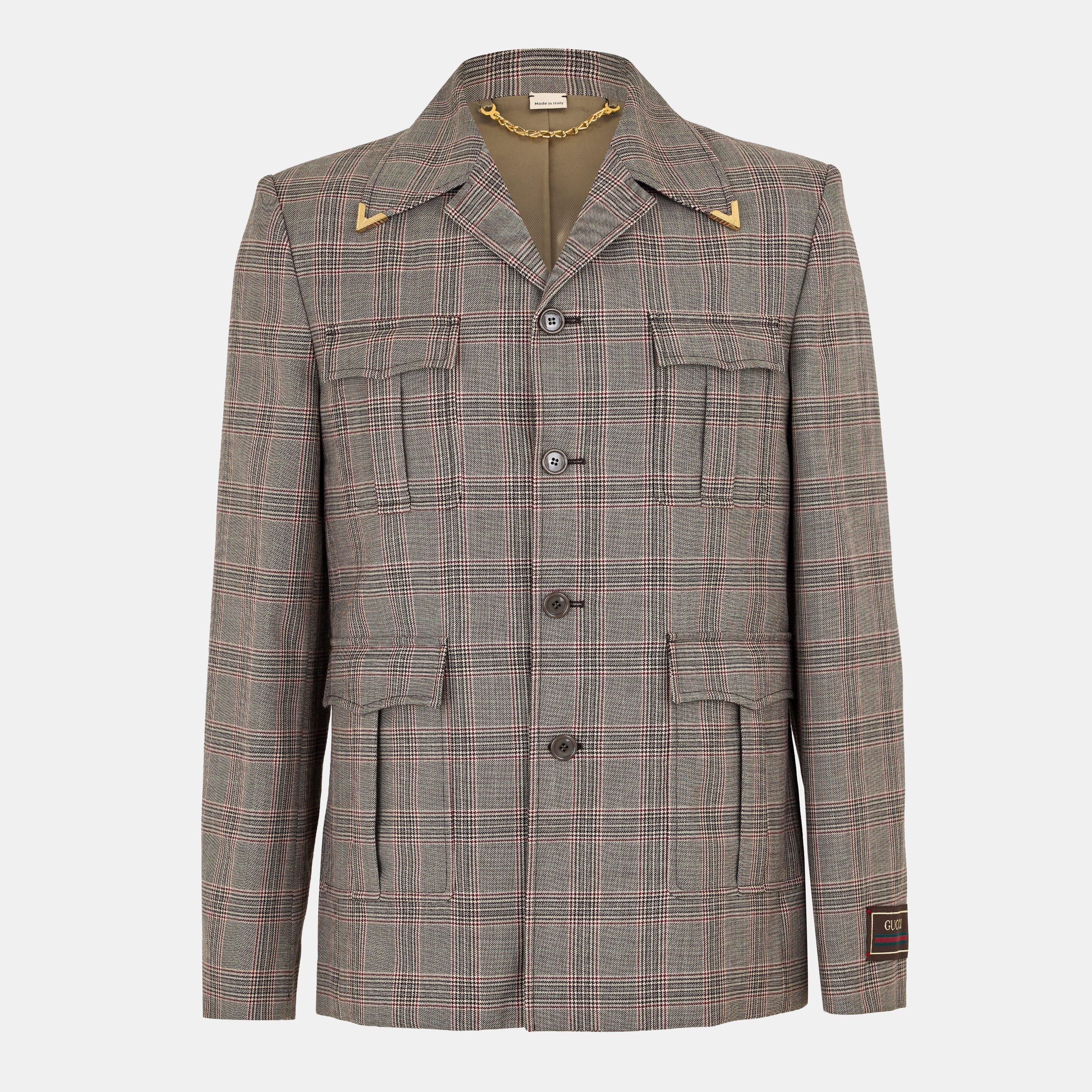 Beige/Brown/Red - Gucci - Men's Weather-Resistant Breathable Softshell Jacket - 1