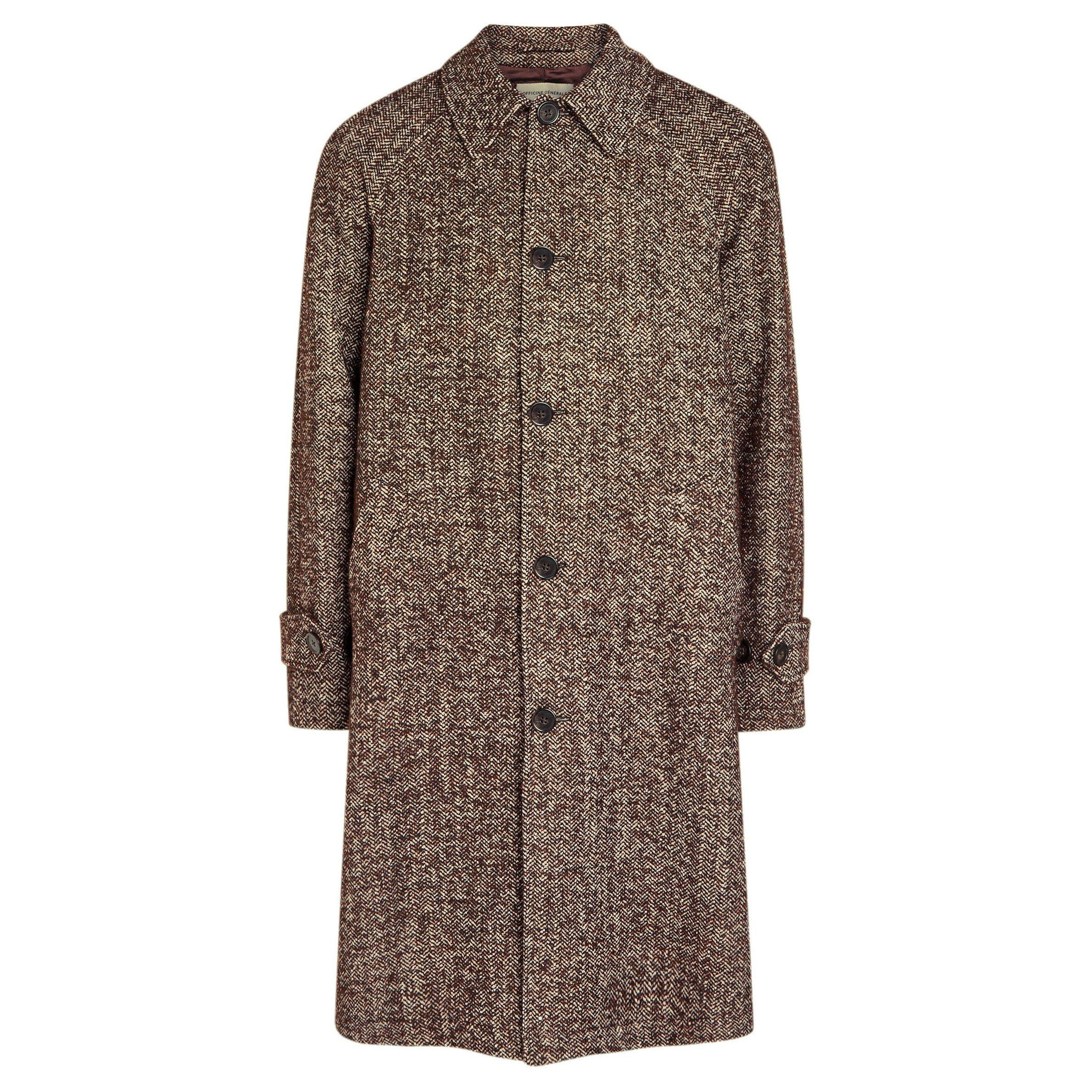 BROWN - Officine Generale - OG HUDSON FUZZY HERRING O.COAT