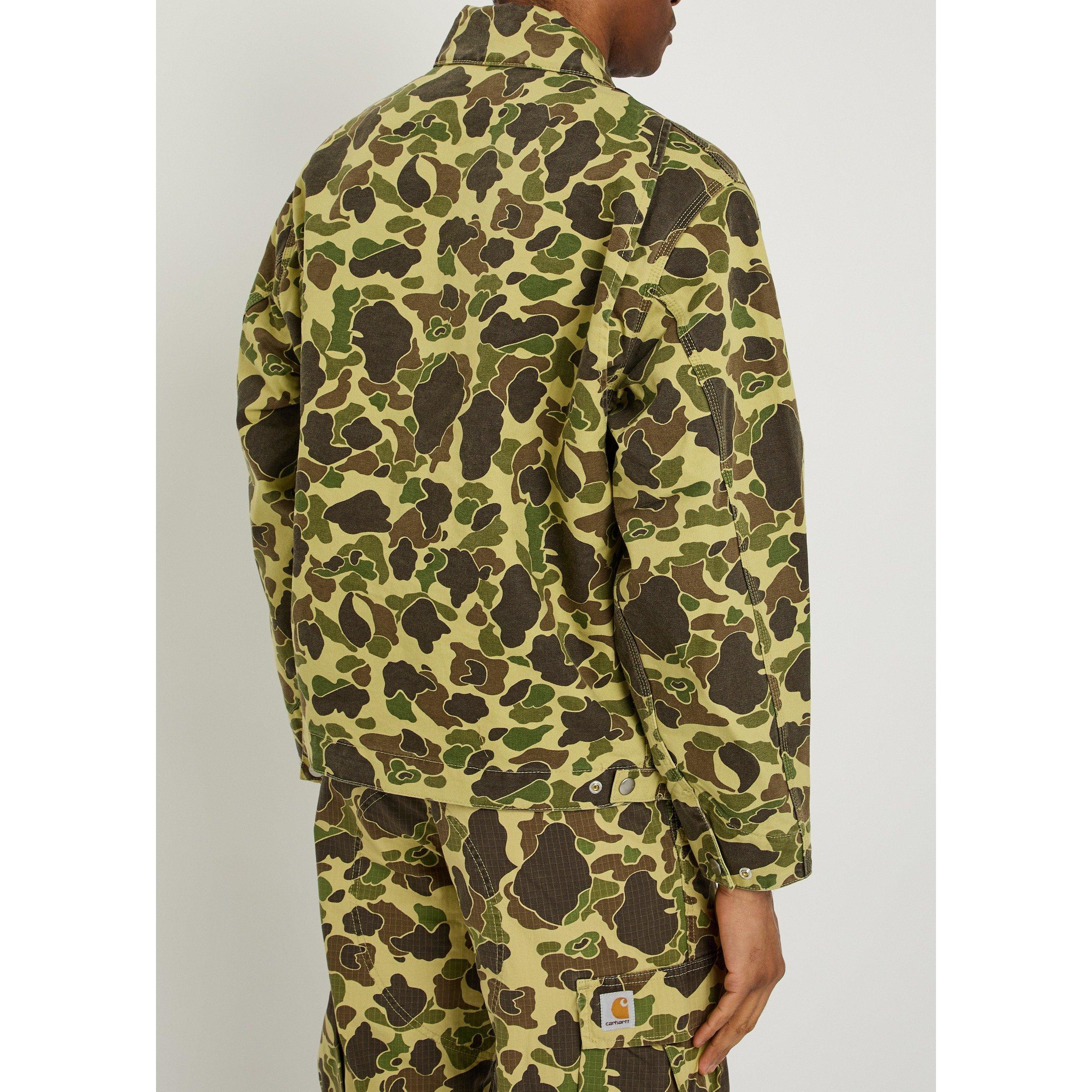 GREEN - Carhartt - Men's Detroit Camouflage Cotton Barn Jacket - 3