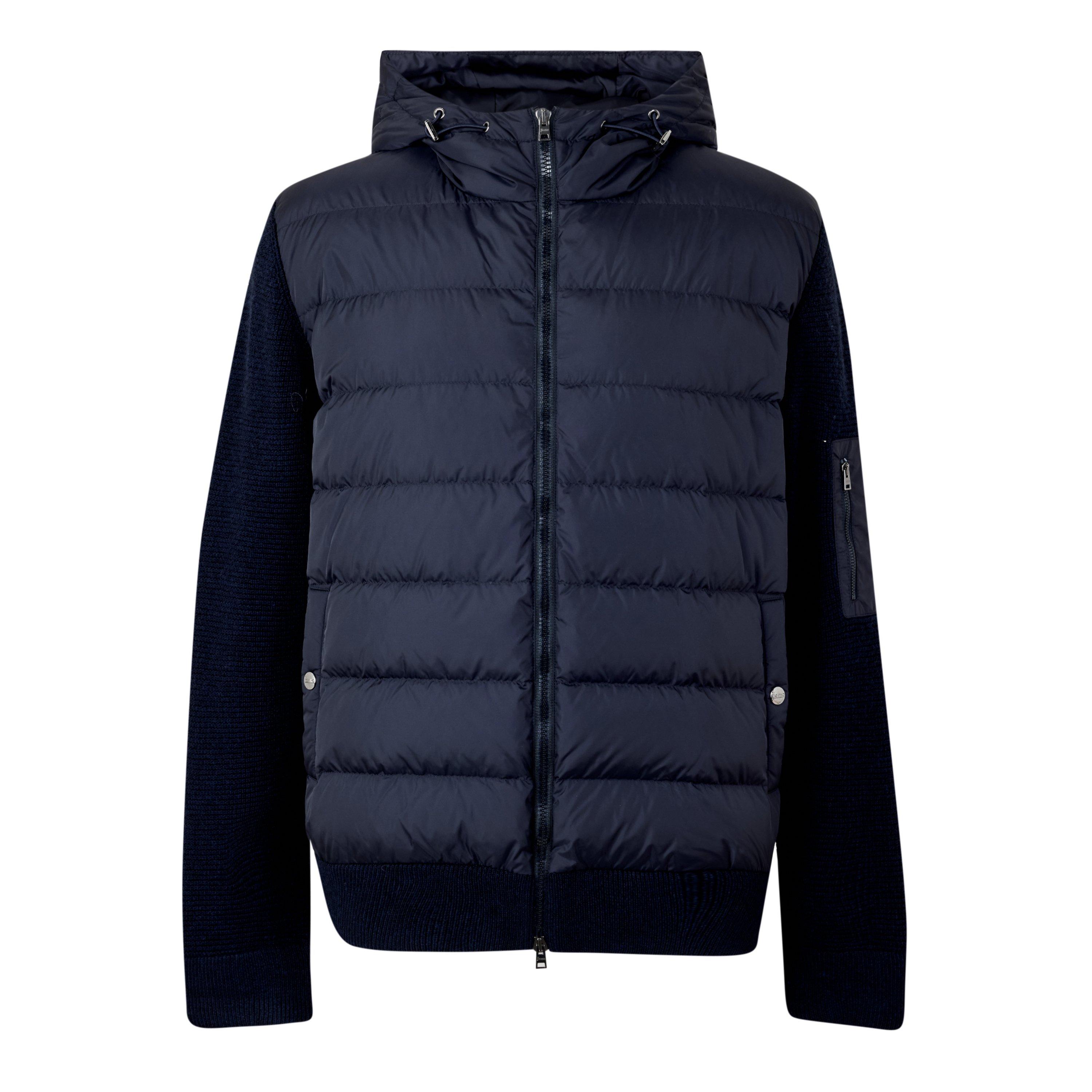 NAVY - Herno - Men's Quilted Hooded Full-Zip Hybrid Jacket - 1