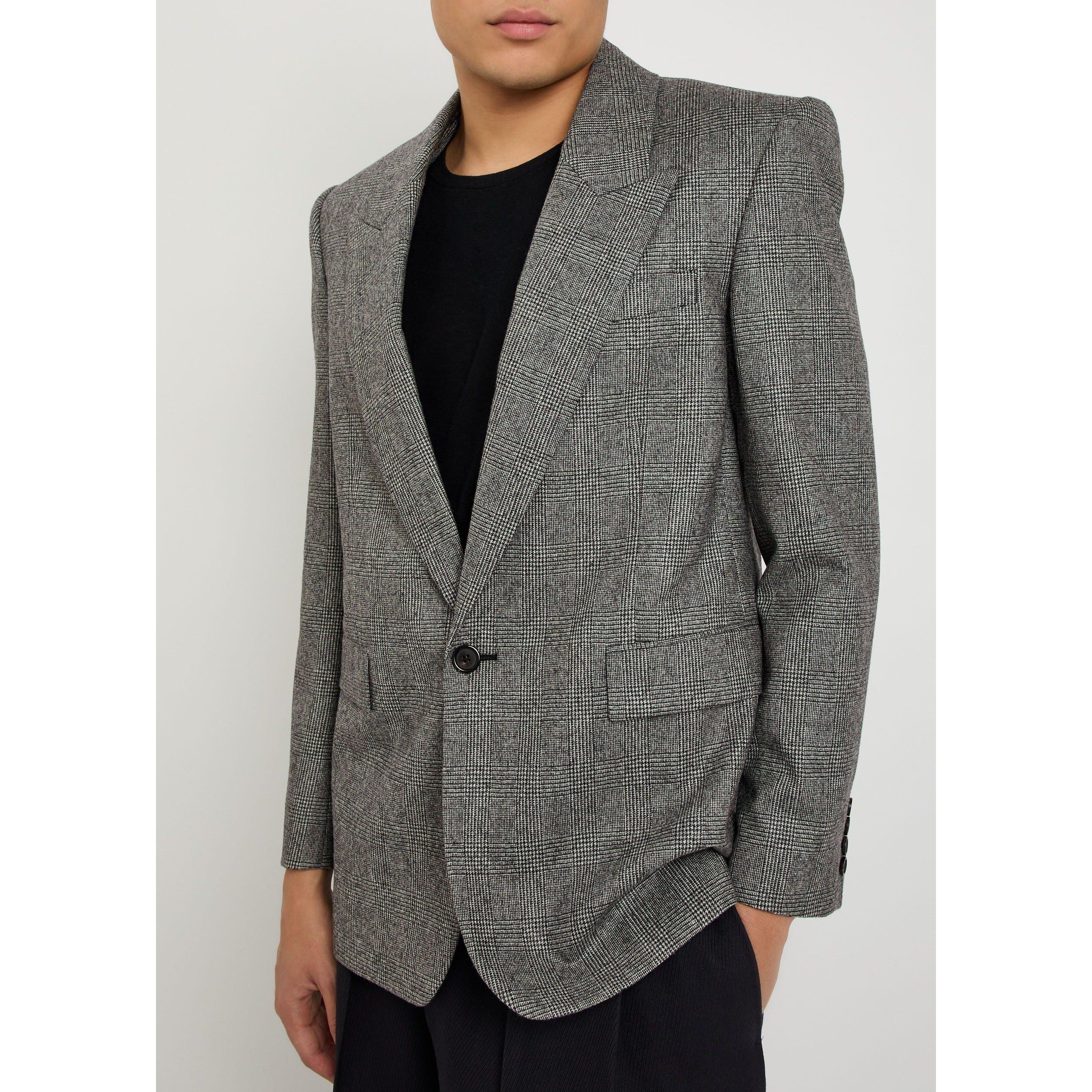 BLACK - Saint Laurent - SL VESTE UN BOUTON COL CRANTE - 4