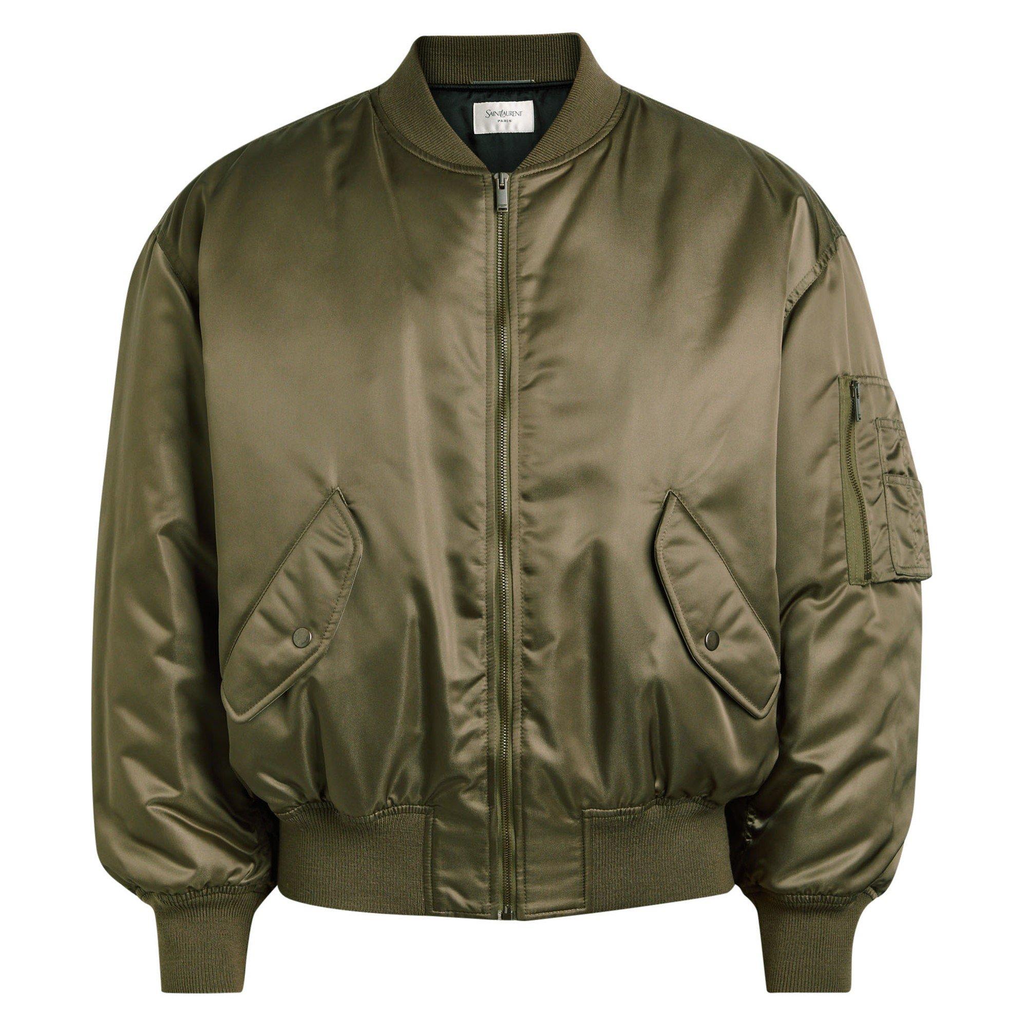 KHAKI - Saint Laurent - SL BOMBER AMPLE TECH BRIL WR - 1