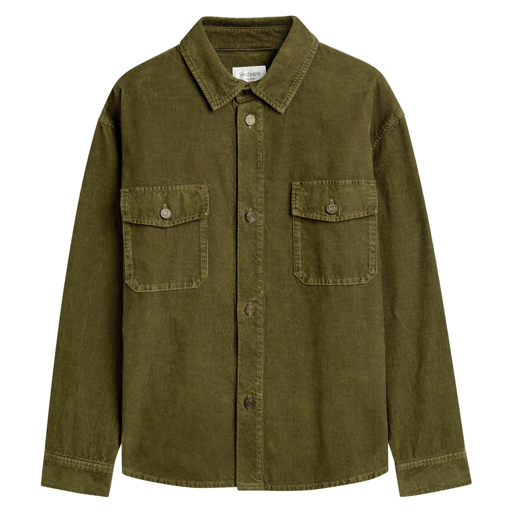 KHAKI - Saint Laurent - SL LONG OVERSHIRT DB