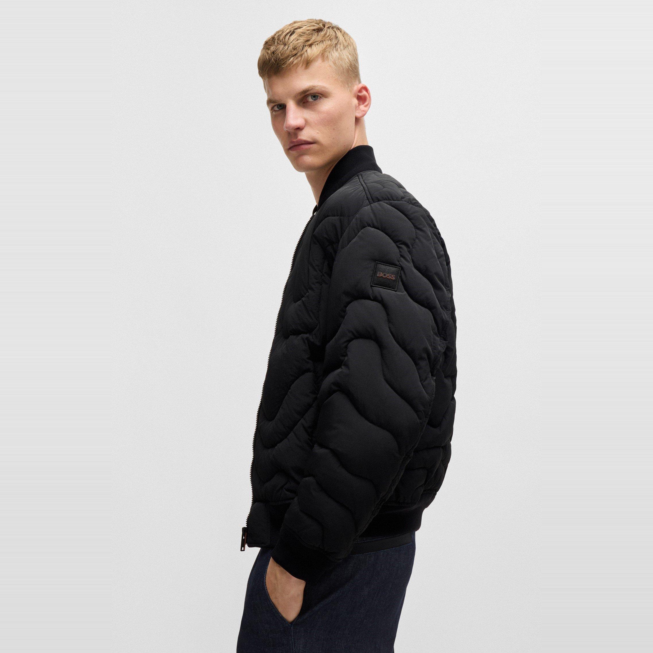 Black - Boss - Men's Omapy Bomber Jacket - 4