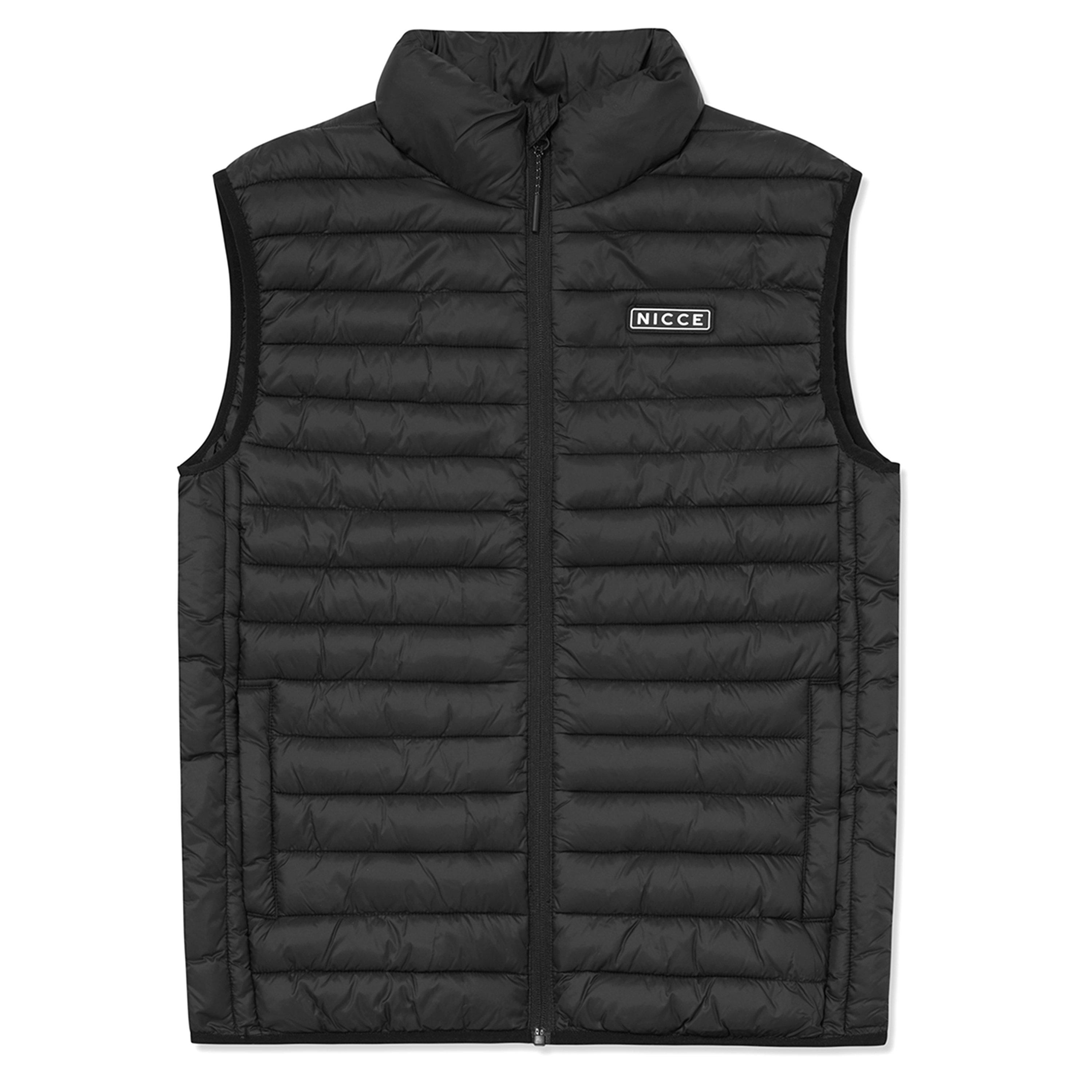 Black - Nicce - Men's Maidan Quilted Short Sleeve Gilet - 1