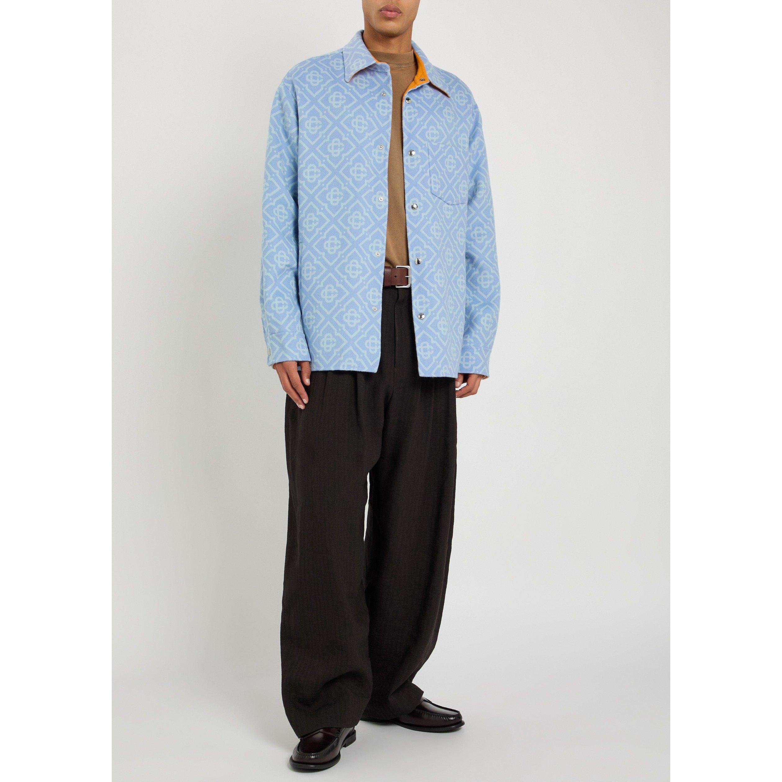 BLUE - Casablanca - CAS DOUBLE FACED OVER SHIRT - 5
