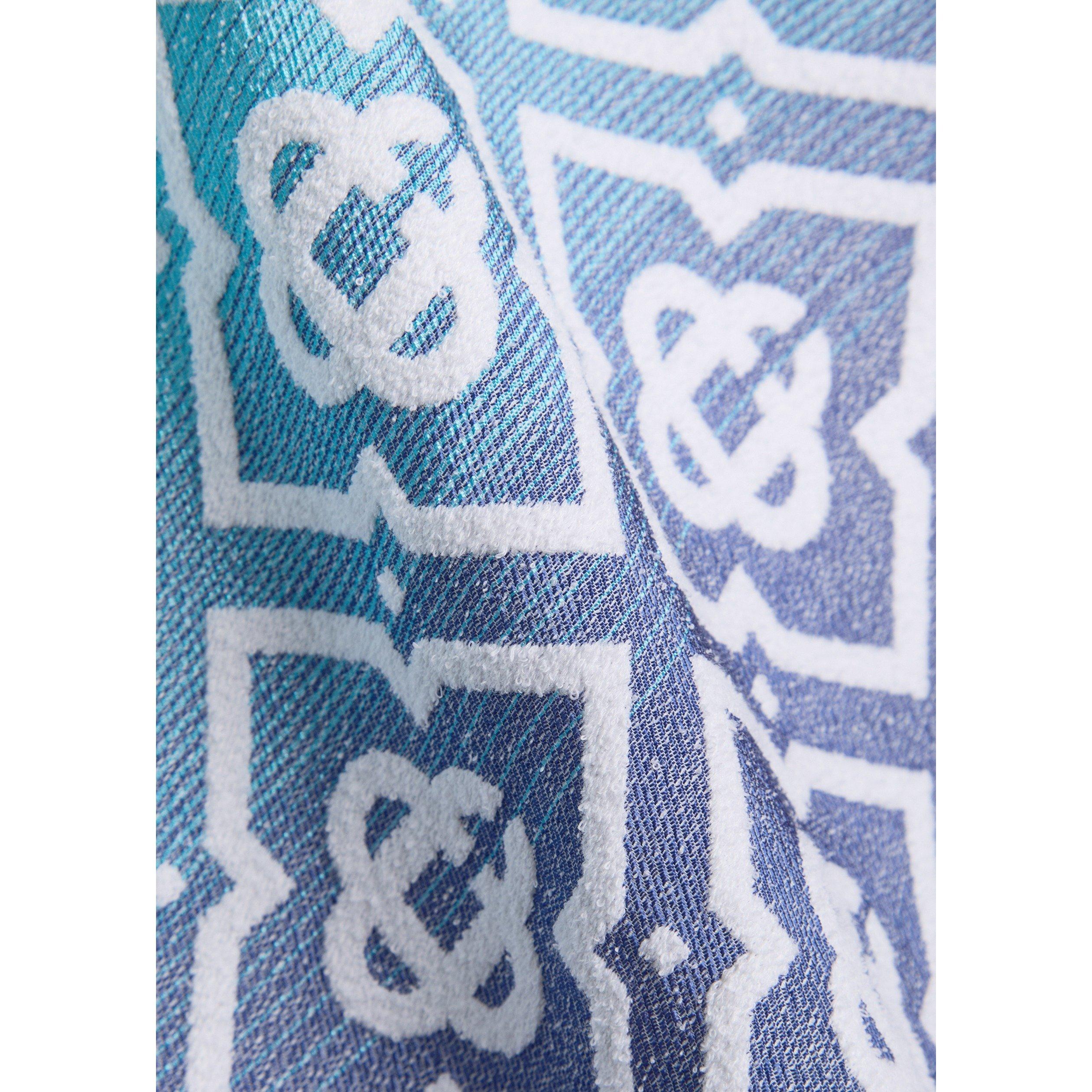 BLUE - Casablanca - Men's Cotton Monogram Oversized-Fit Overshirt - 4