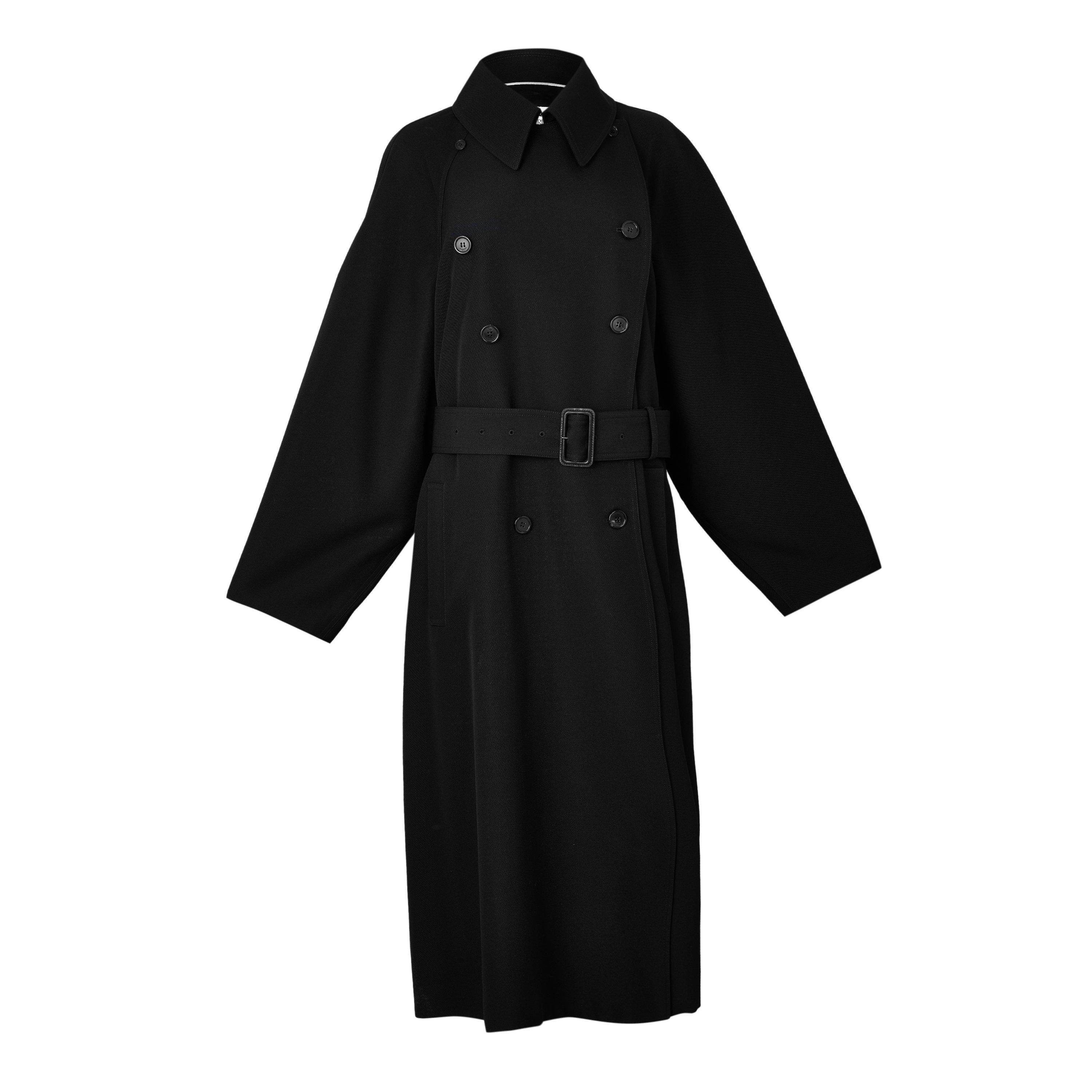 BLACK - Saint Laurent - SMANTEAU RAGLAN DOUBLE CR - 1