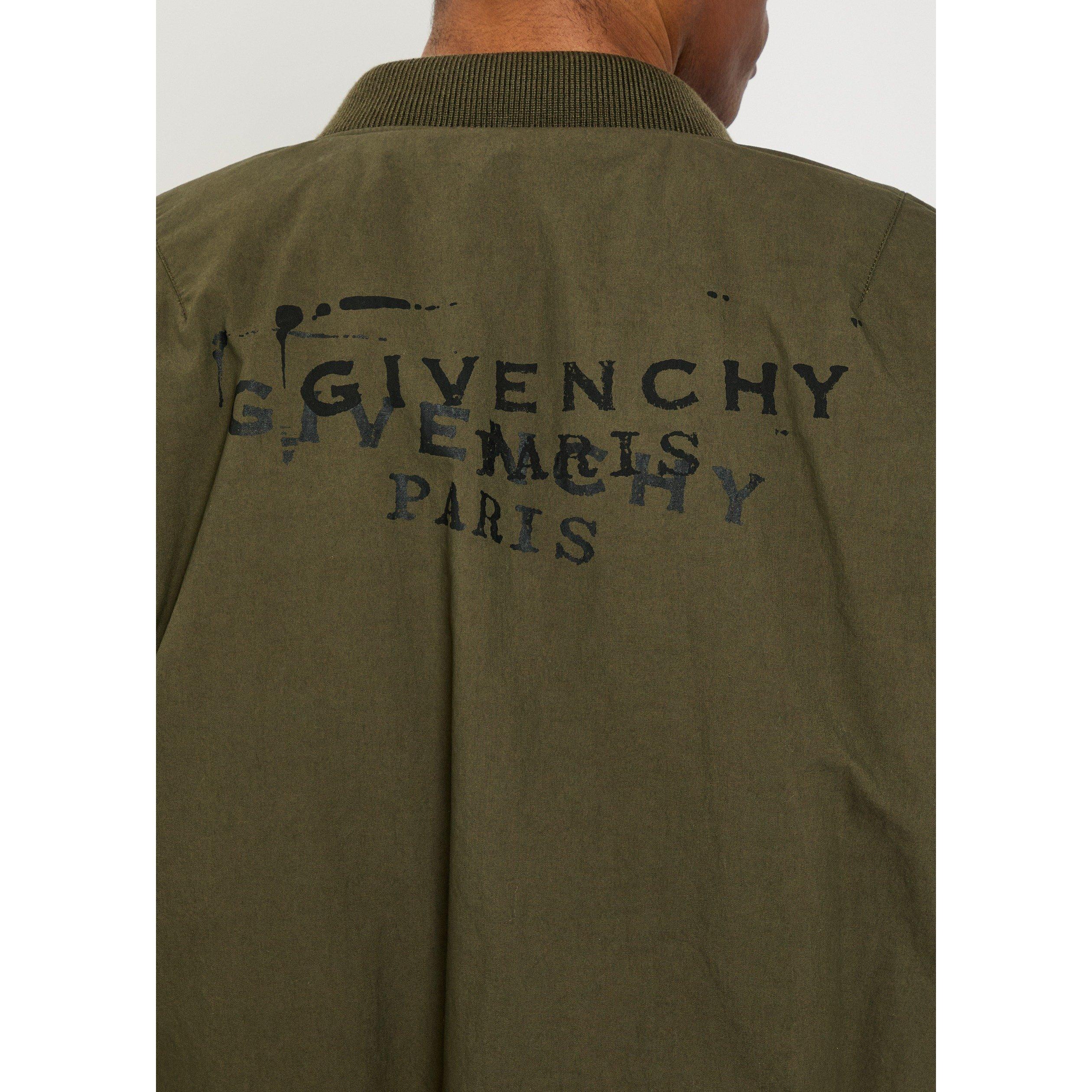 KHAKI - GIVENCHY - GIV COUTURE SLEEVES BOMBER - 4