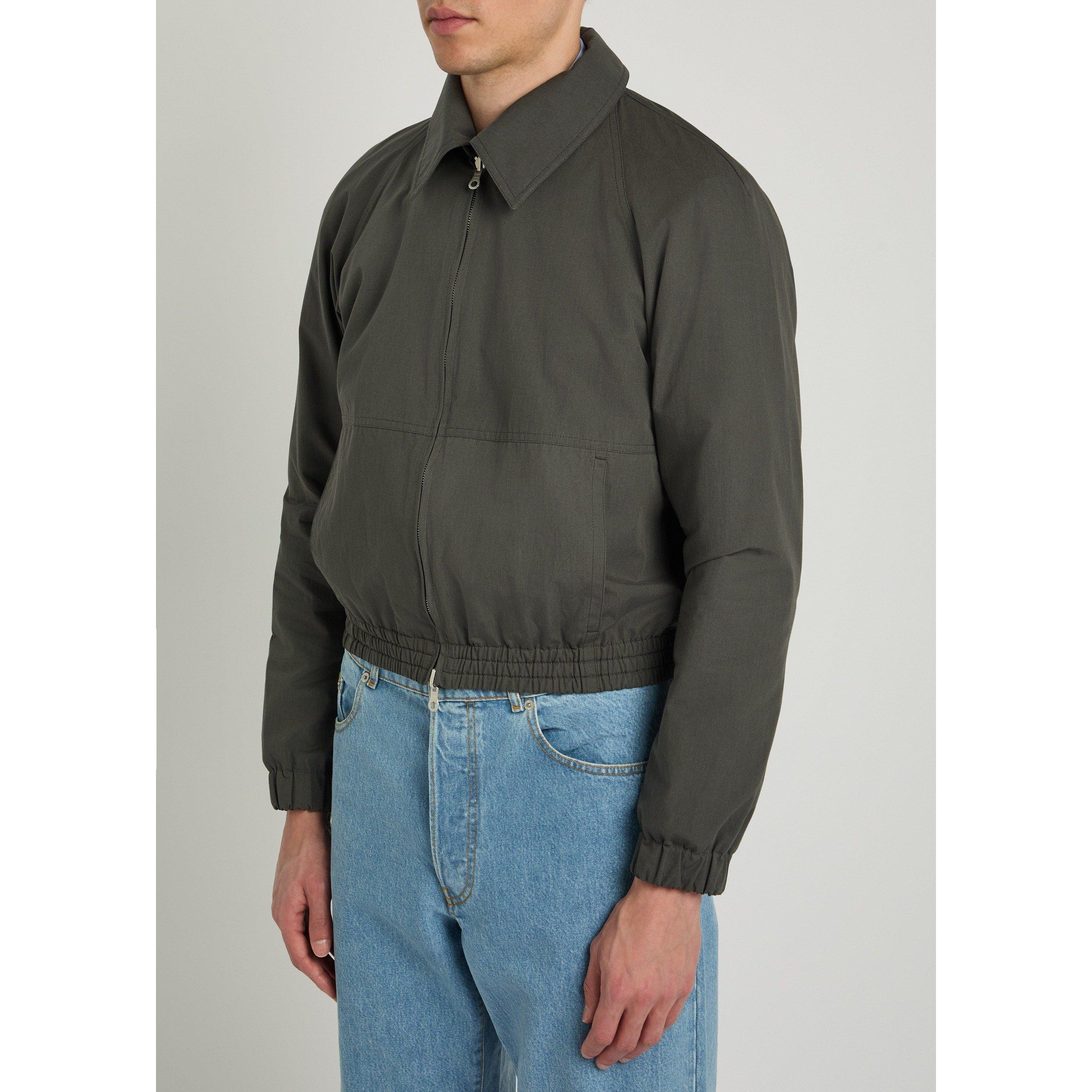 DARK GREY - Dries Van Noten - Men's Vinnys Reversible Cotton Oversized-Fit Bomber Jacket - 2