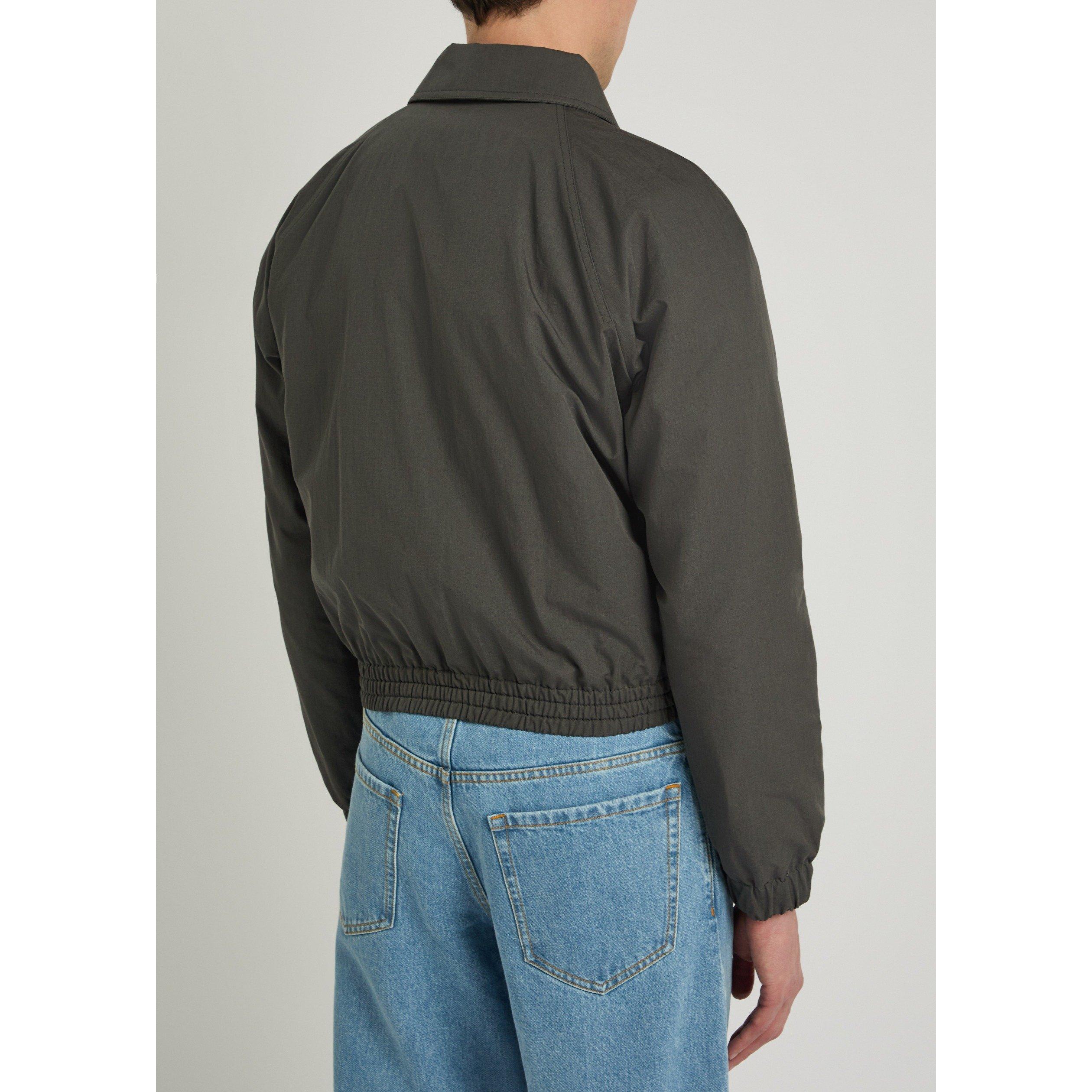 DARK GREY - Dries Van Noten - Men's Vinnys Reversible Cotton Oversized-Fit Bomber Jacket - 3
