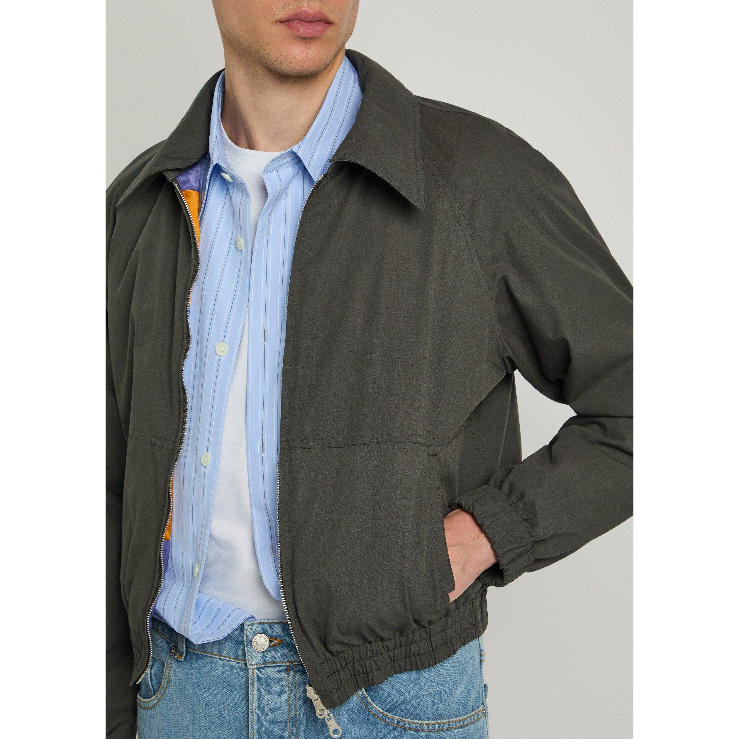 DARK GREY - Dries Van Noten - Men's Vinnys Reversible Cotton Oversized-Fit Bomber Jacket - 4