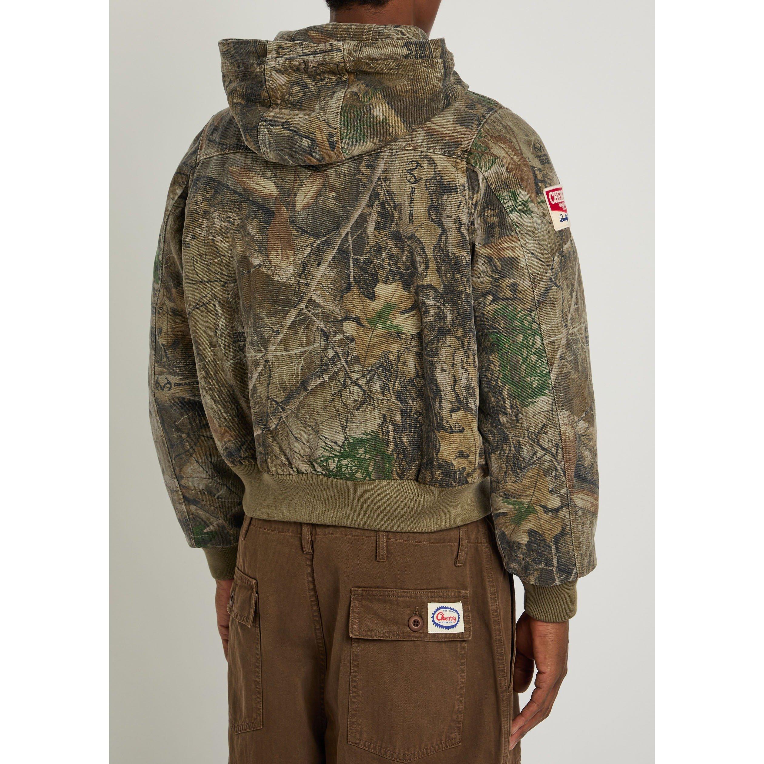MULTICOLOURED 1 - Cherry LA - Men's Camouflage Cotton Hooded Oversized-Fit Bomber Jacket - 3