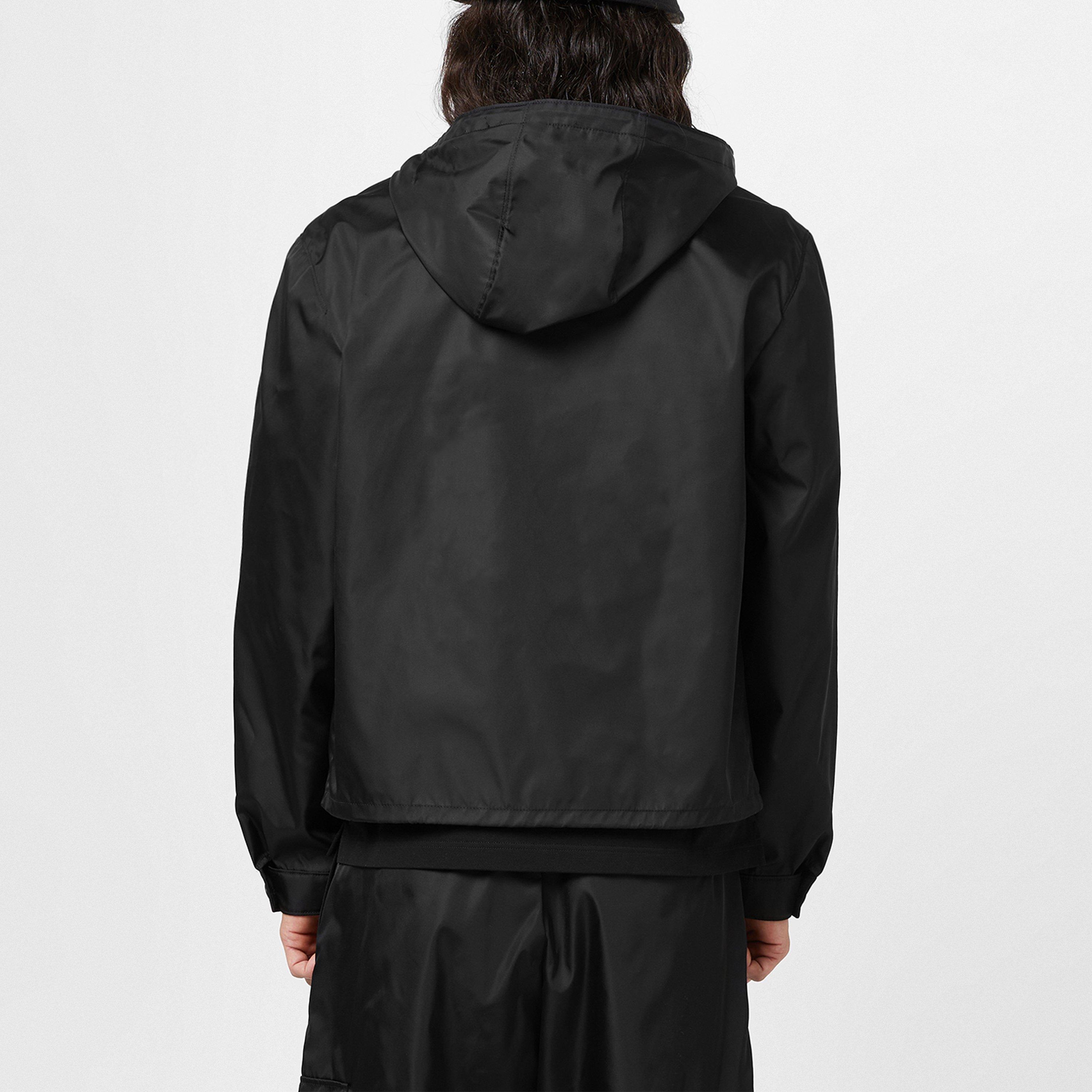 Nero F0002 - Prada - Men's Re-Nylon Long Sleeve Zip Windbreaker - 4